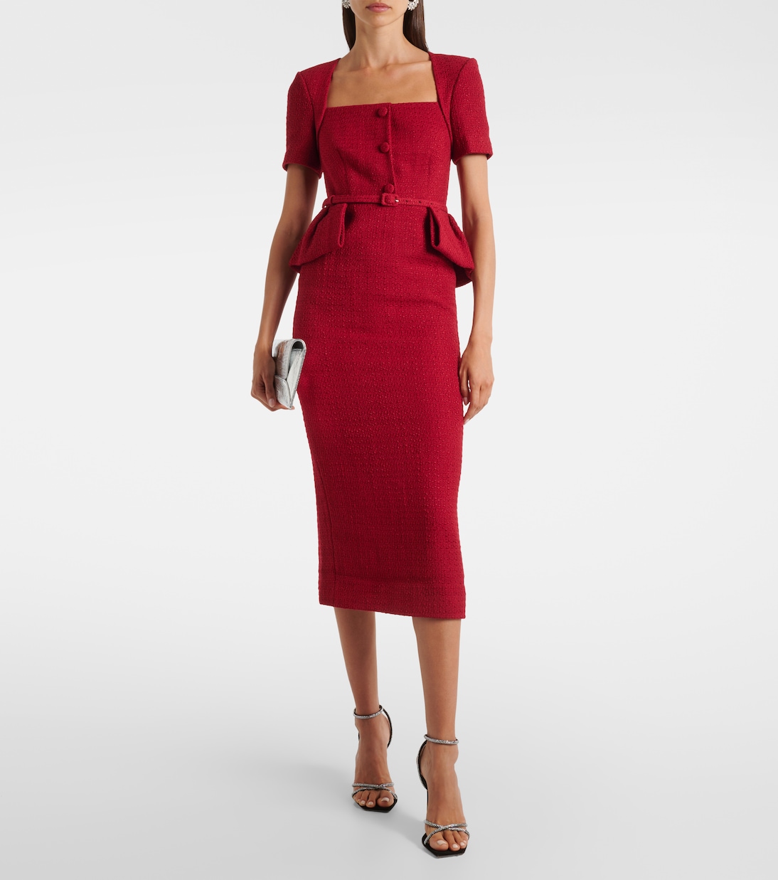 Abito midi in bouclé | Roland Mouret