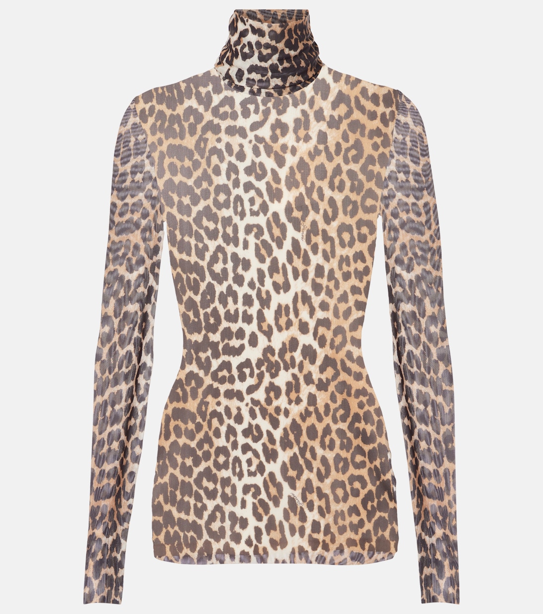 Bedrucktes Top aus Mesh | Ganni