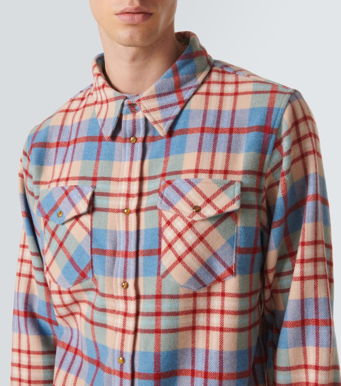 Camicia Al's Run in cashmere a quadri | God's True Cashmere