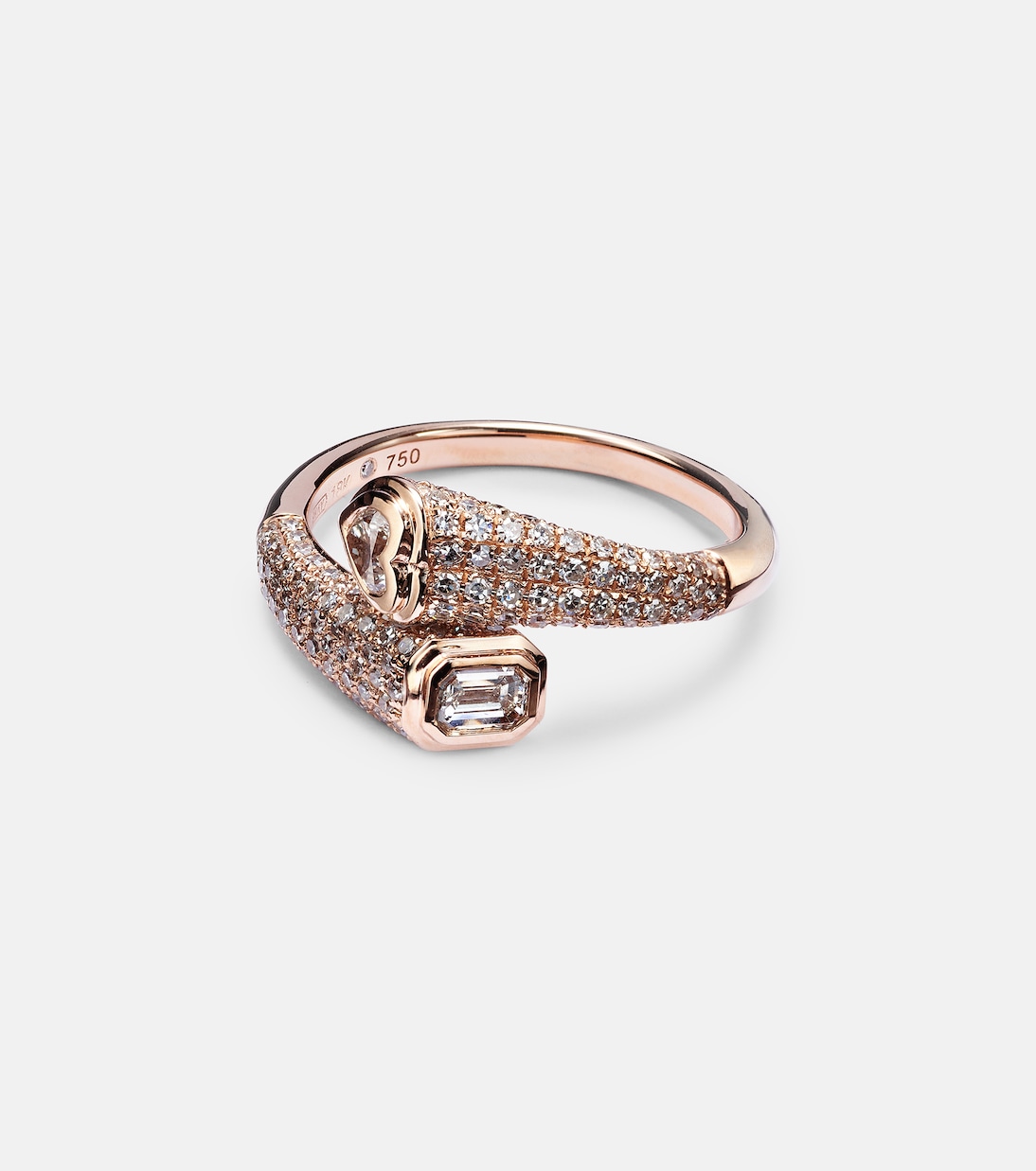 Bague en or rose 18 ct et diamants | Shay Jewelry