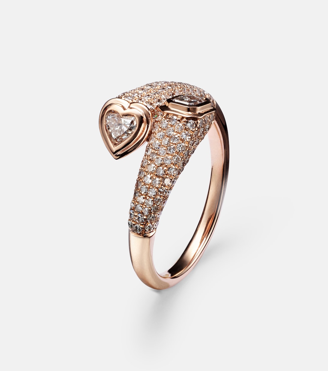 Bague en or rose 18 ct et diamants | Shay Jewelry
