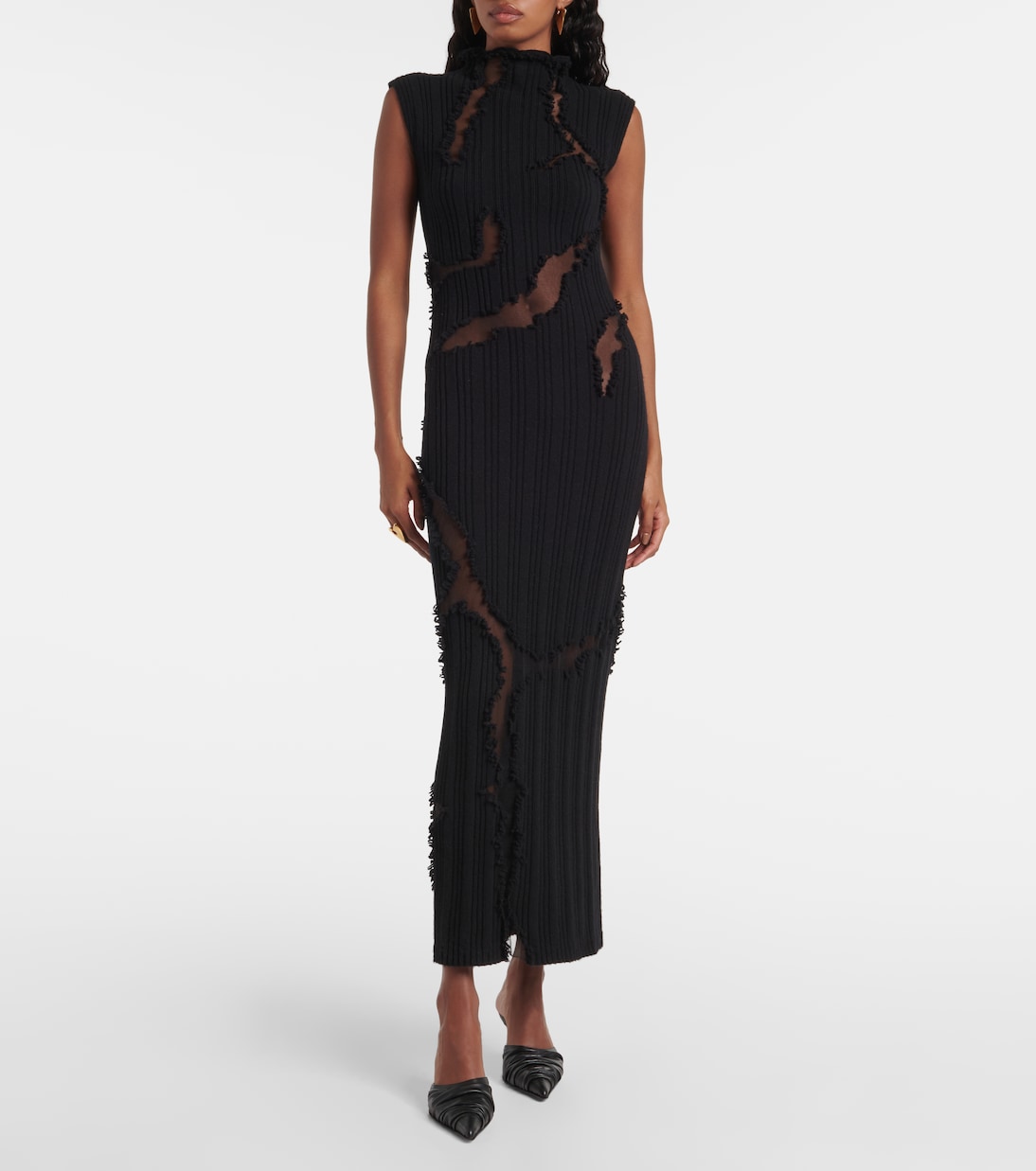 Robe longue en laine et soie | McQueen