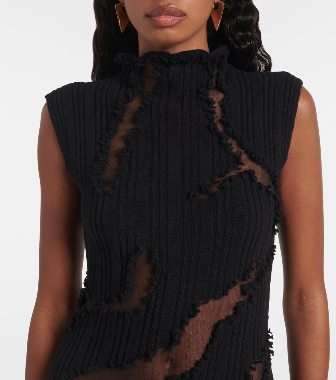 Robe longue en laine et soie | McQueen