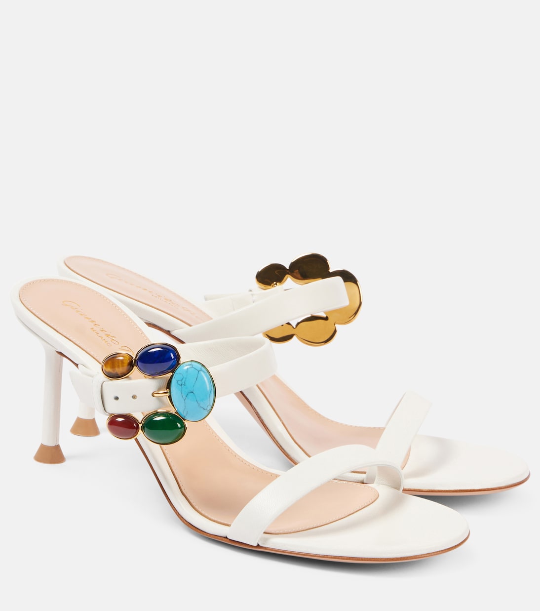 Verzierte Sandalen 70 aus Leder | Gianvito Rossi
