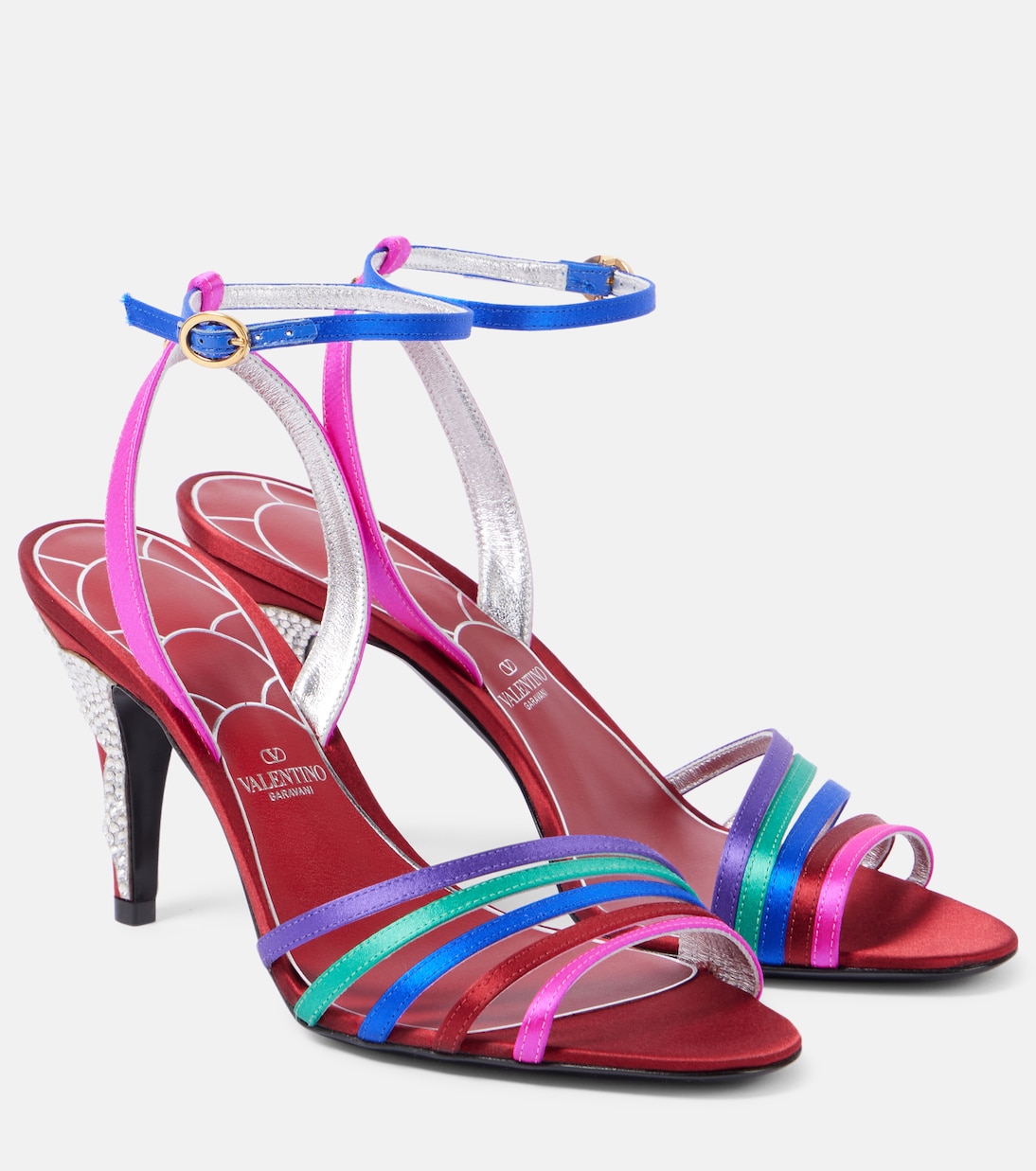 Sandales Ladycrush en cuir à ornements | Valentino Garavani