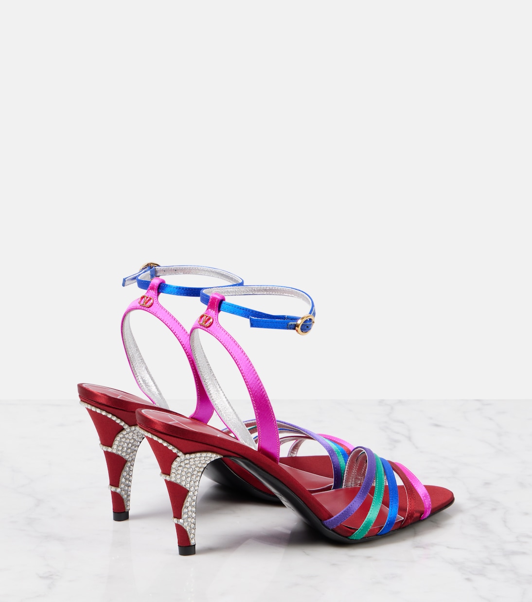 Sandales Ladycrush en cuir à ornements | Valentino Garavani