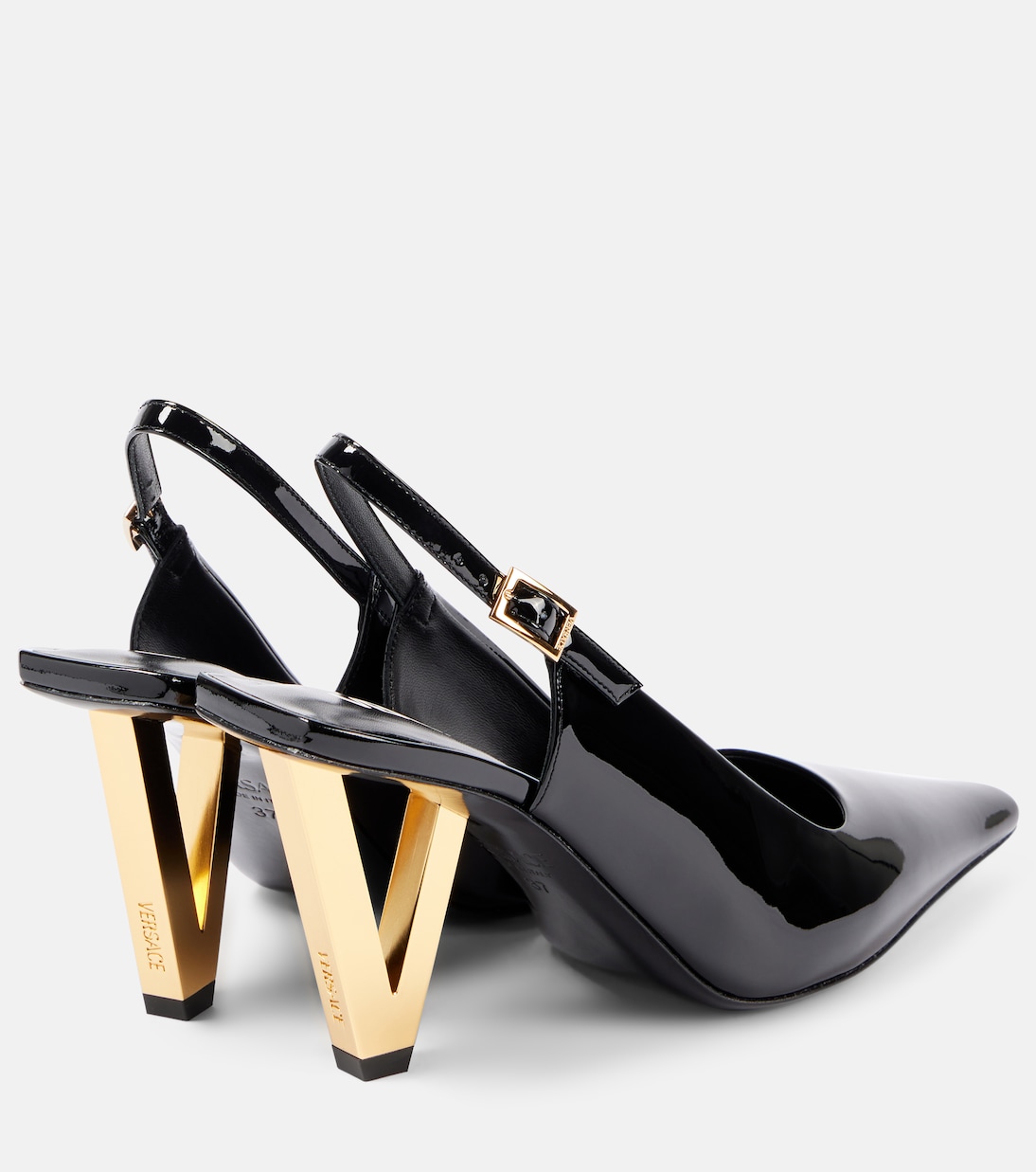 Escarpins en cuir verni | Versace