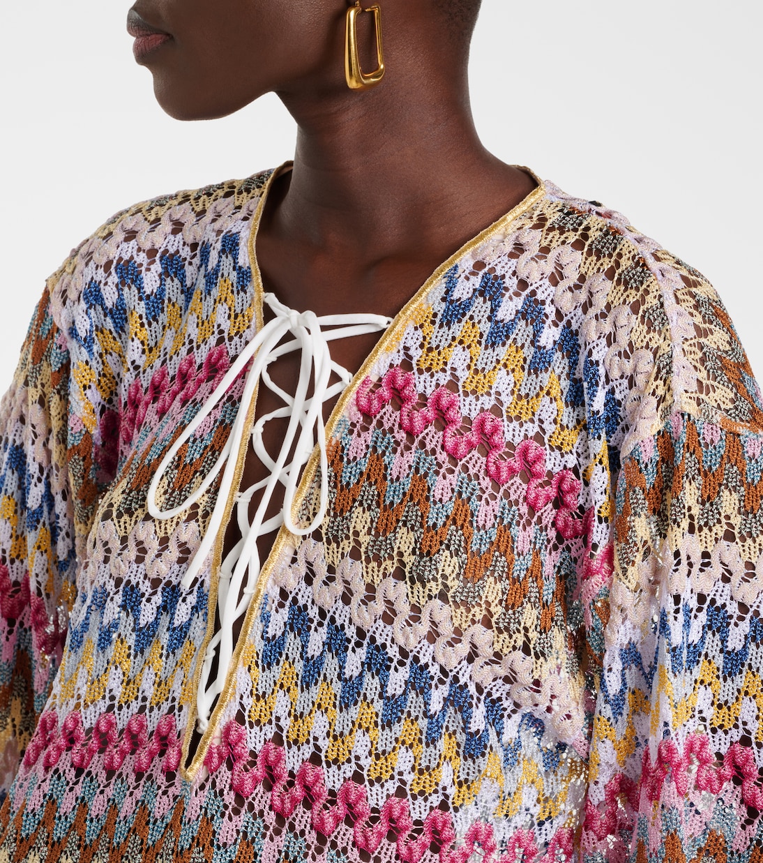 Kaftan aus Häkelstrick | Missoni