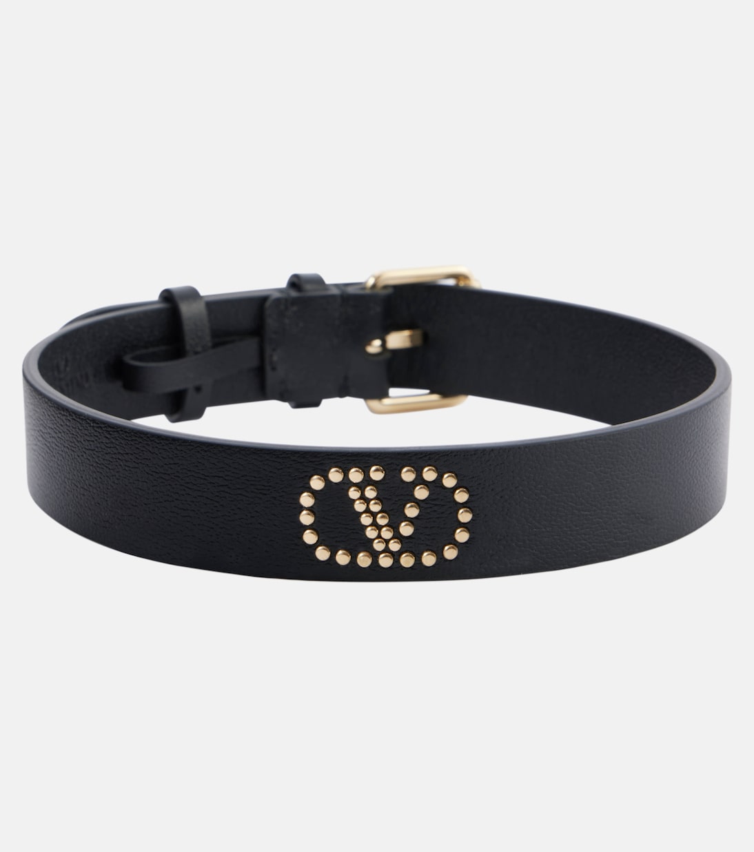 Collare in pelle con logo VLogo di VALENTINO GARAVANI, stile giovane e trendy