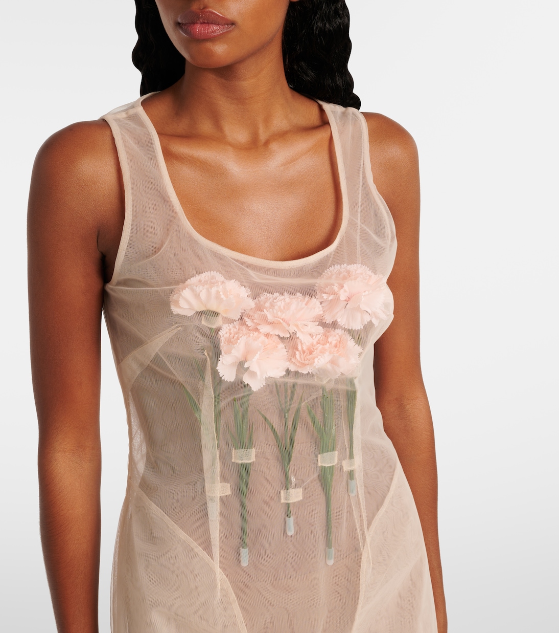 Abito midi in tulle con applicazioni | Simone Rocha