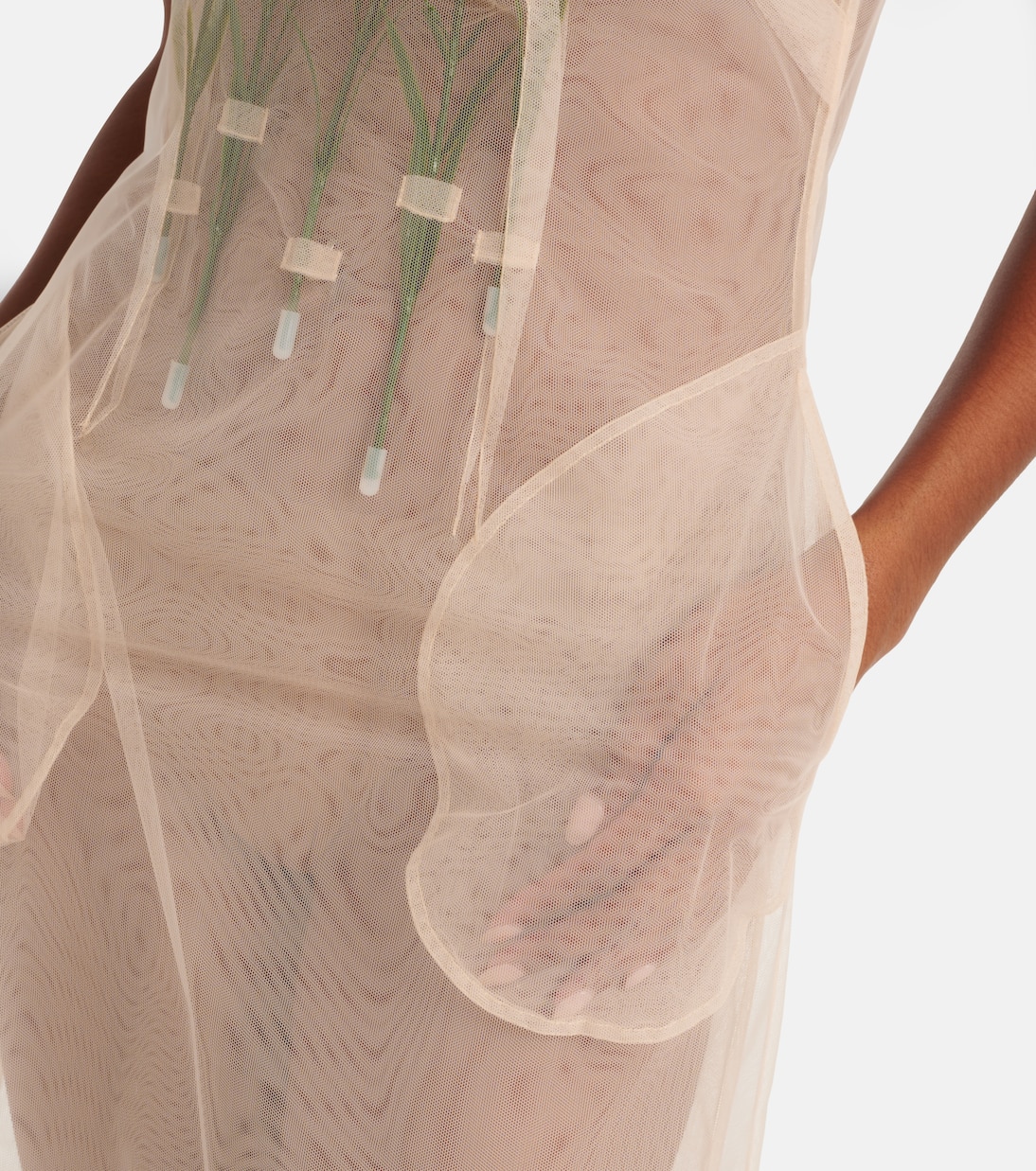 Abito midi in tulle con applicazioni | Simone Rocha
