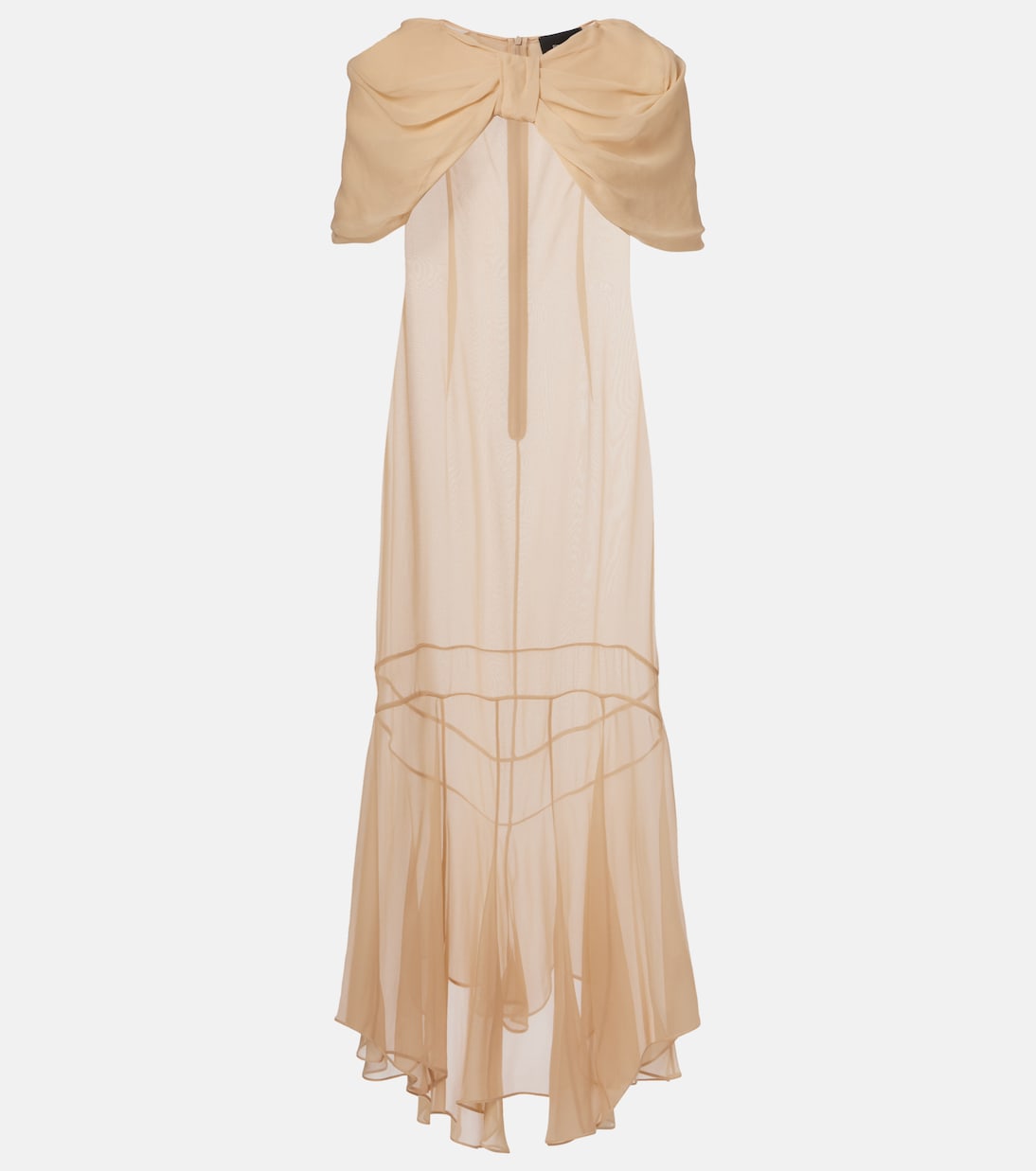 Abito lungo in georgette di seta | Simone Rocha