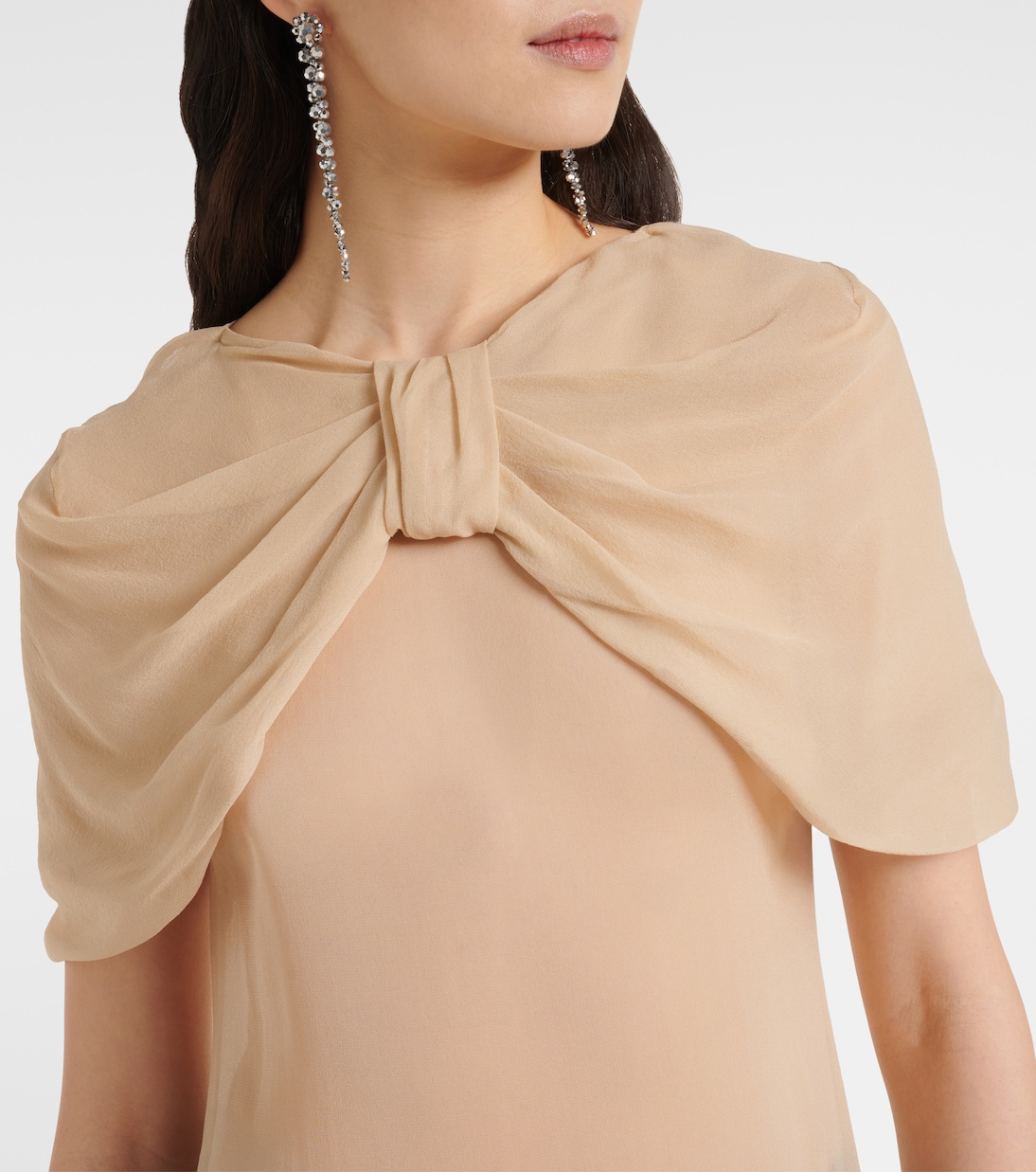 Abito lungo in georgette di seta | Simone Rocha