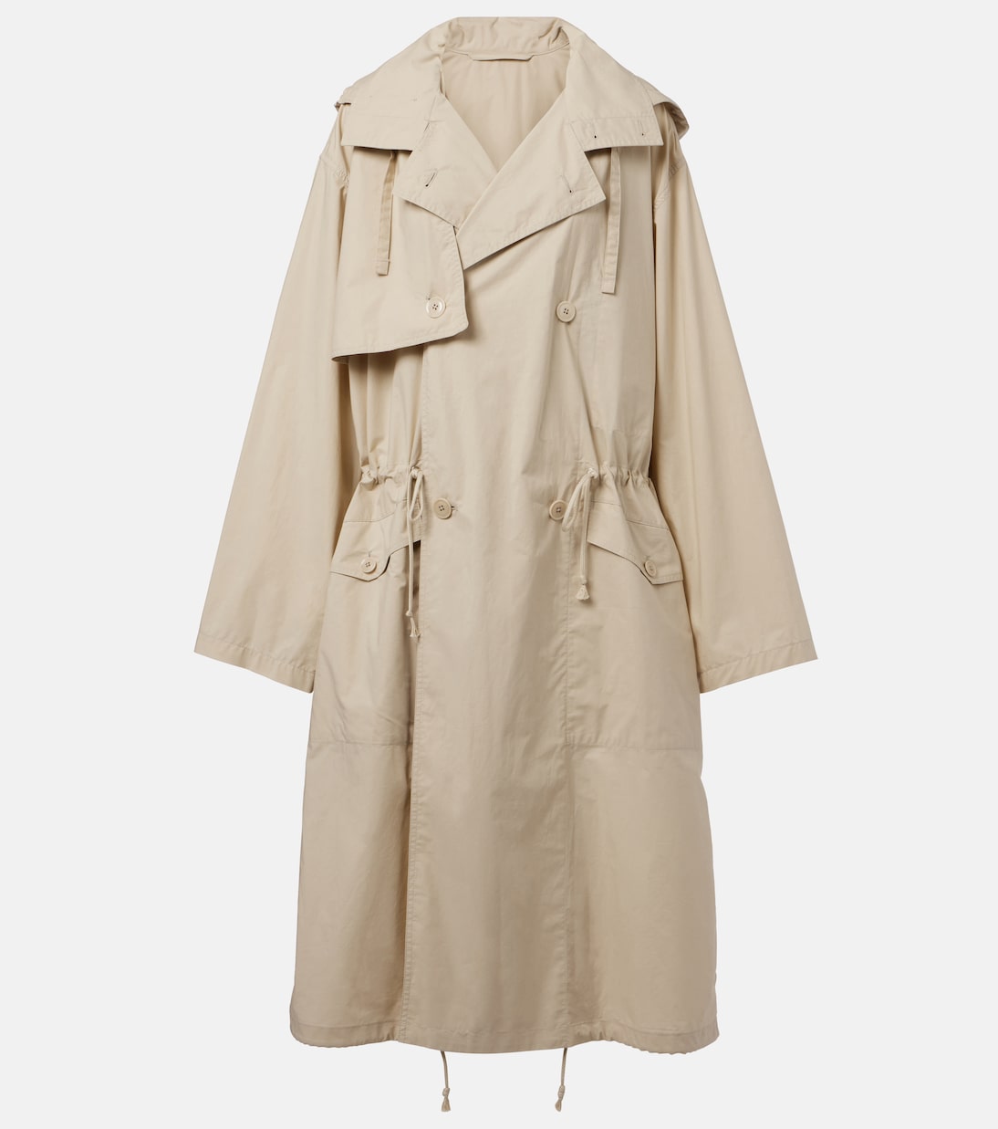Trench in cotone con cappuccio | Lemaire