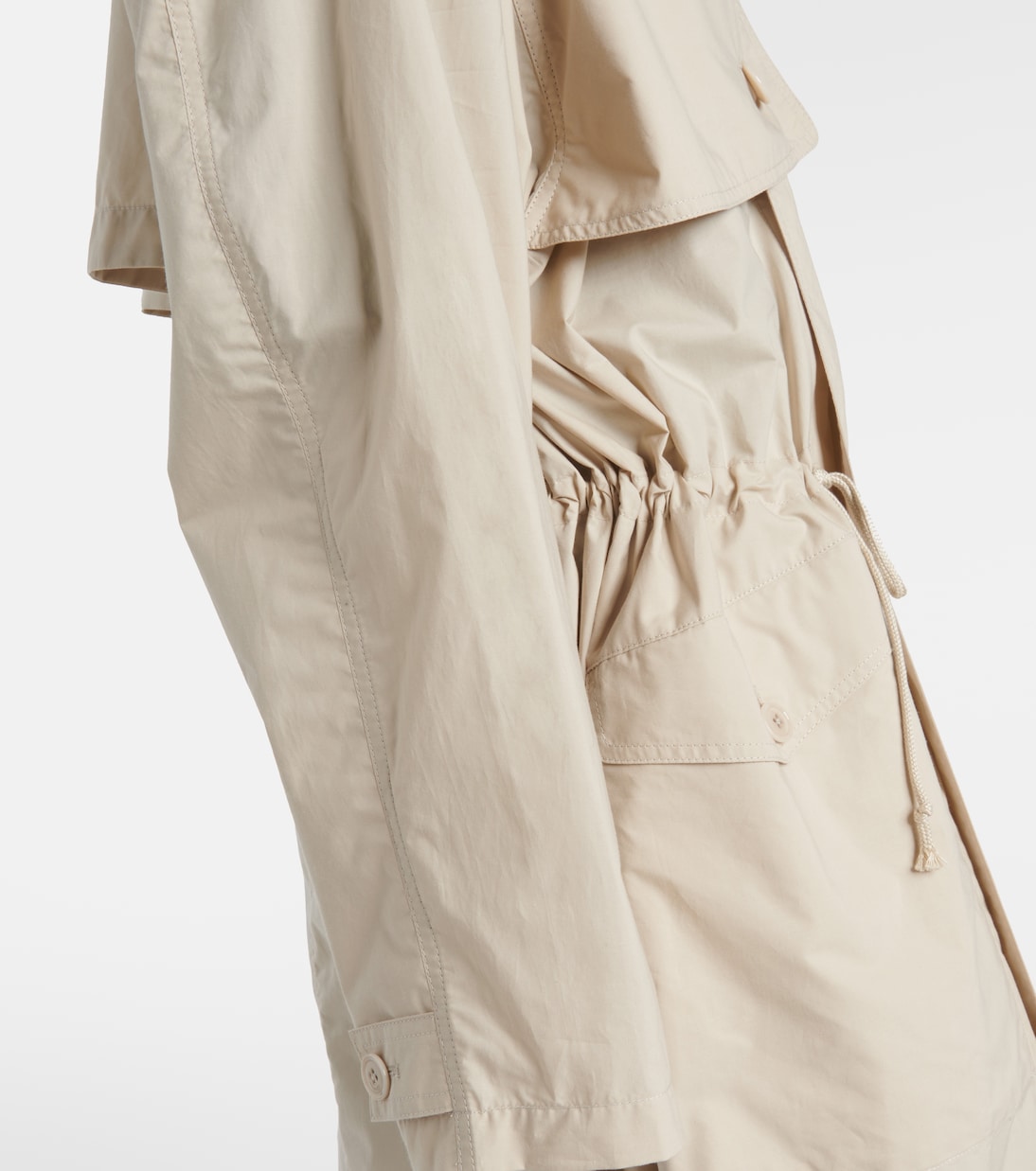 Trench in cotone con cappuccio | Lemaire