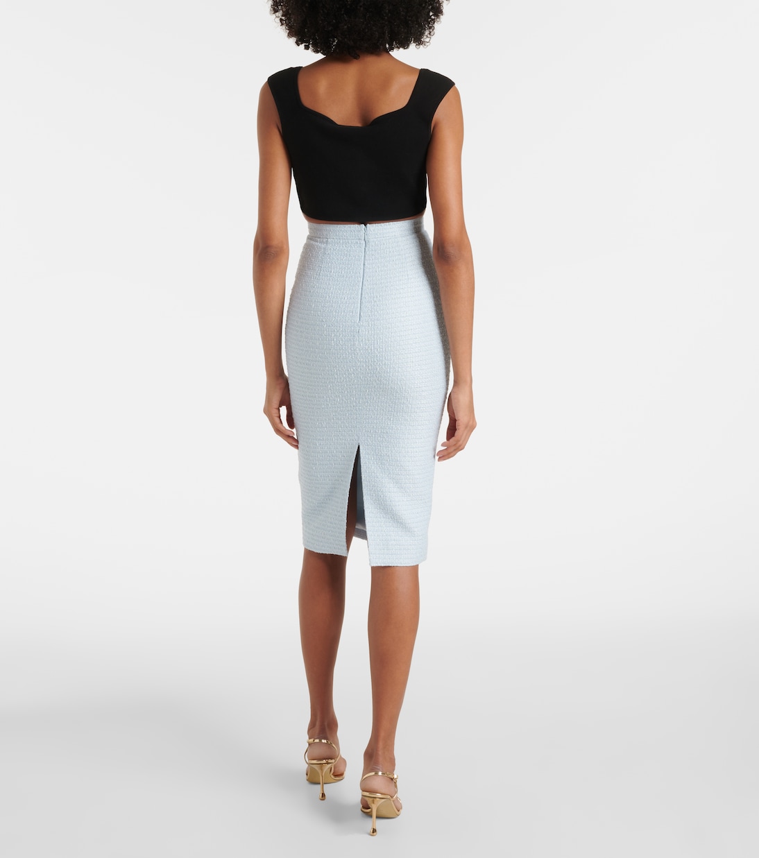 Gonna midi in bouclé | Roland Mouret