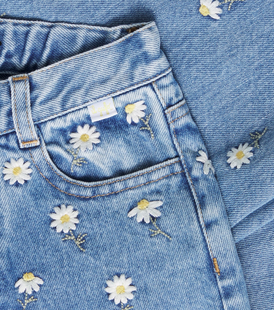 Floral embroidered jeans | Il Gufo