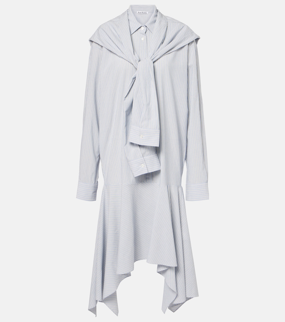 Vestidio camisero a rayas con capas | Acne Studios
