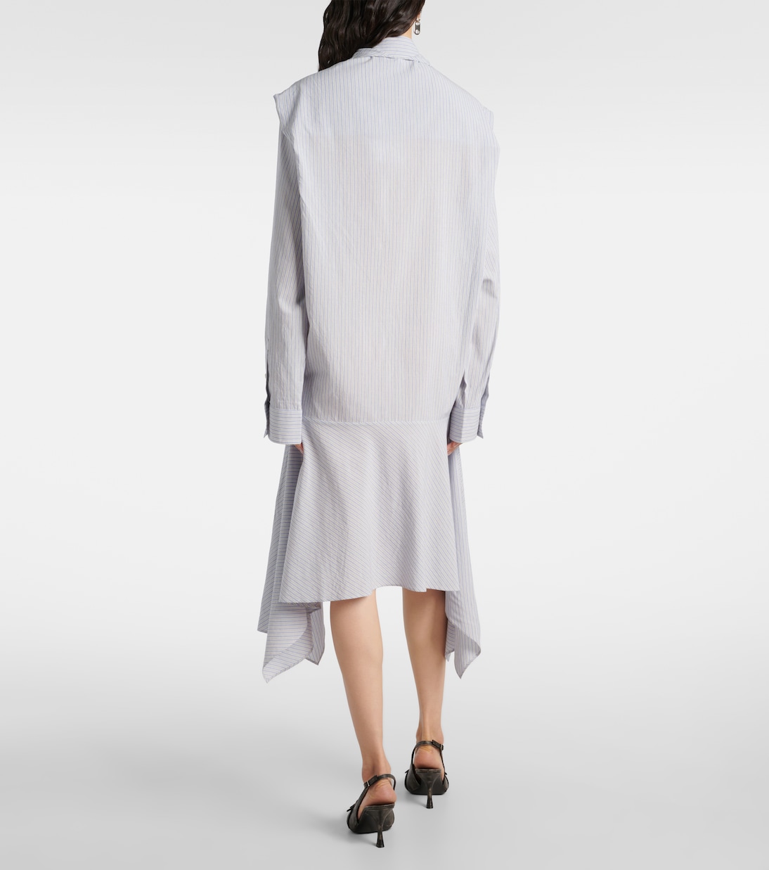 Vestidio camisero a rayas con capas | Acne Studios