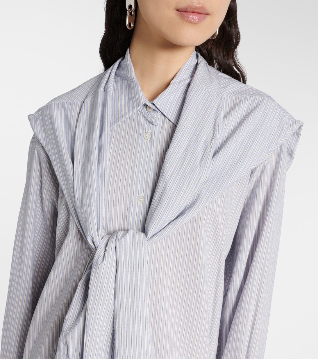 Vestidio camisero a rayas con capas | Acne Studios
