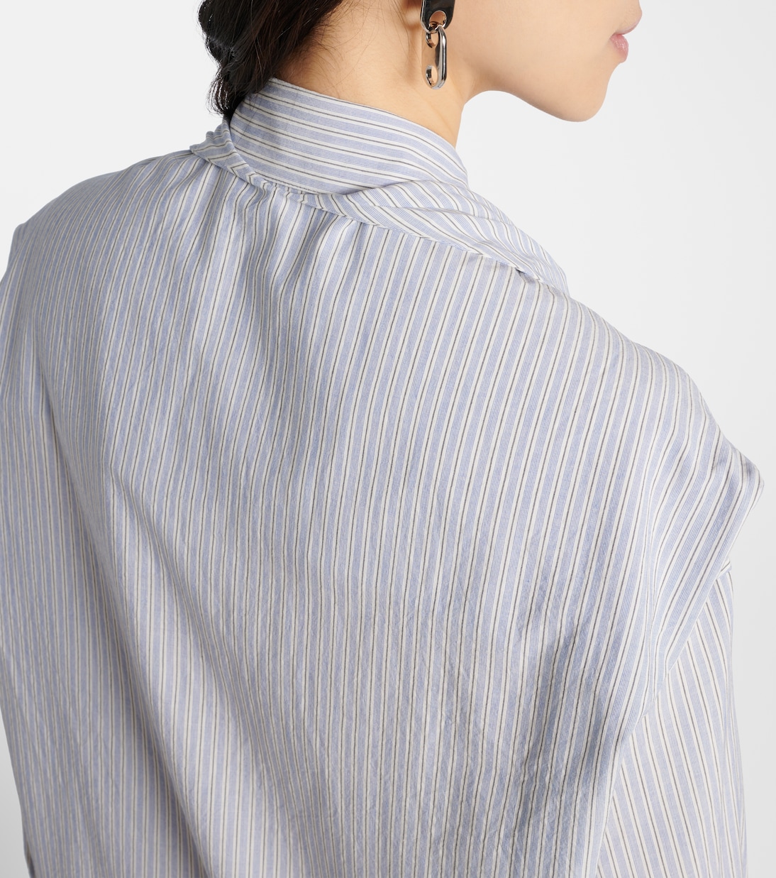 Vestidio camisero a rayas con capas | Acne Studios