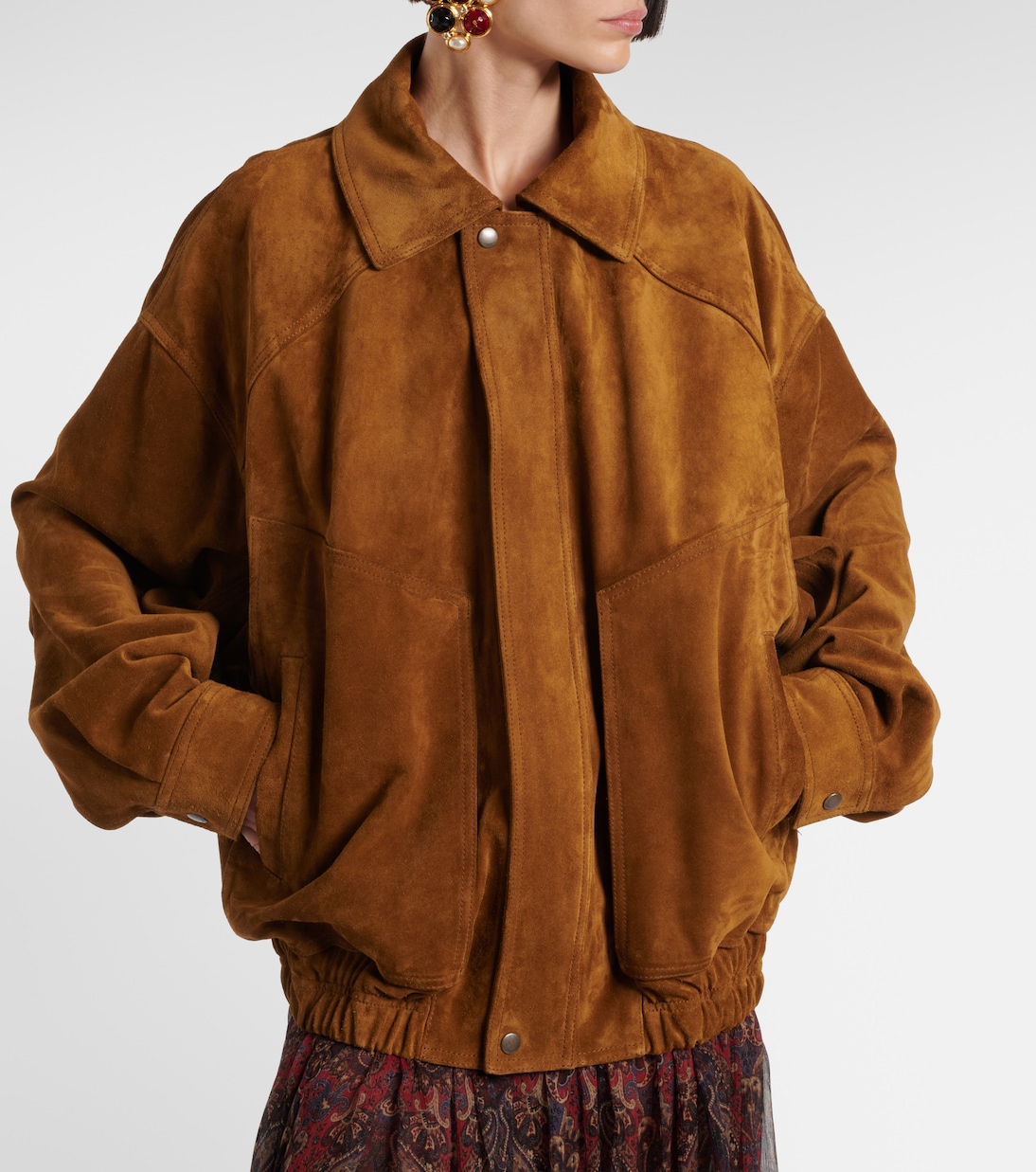 Bomber in suede | Saint Laurent