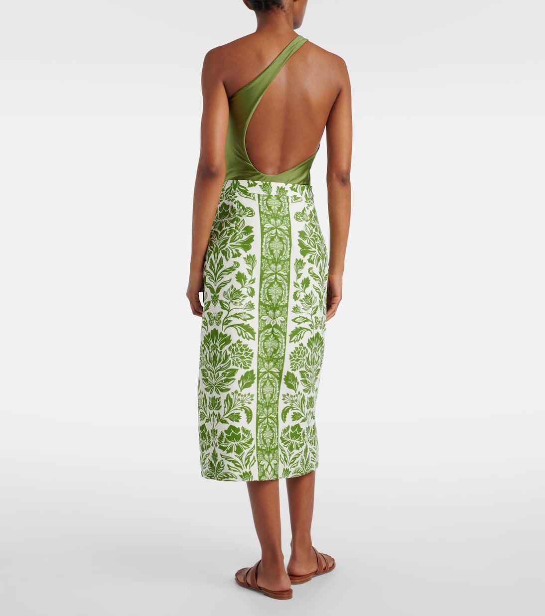 Gonna midi Delicate Tapestry in misto lino | Farm Rio