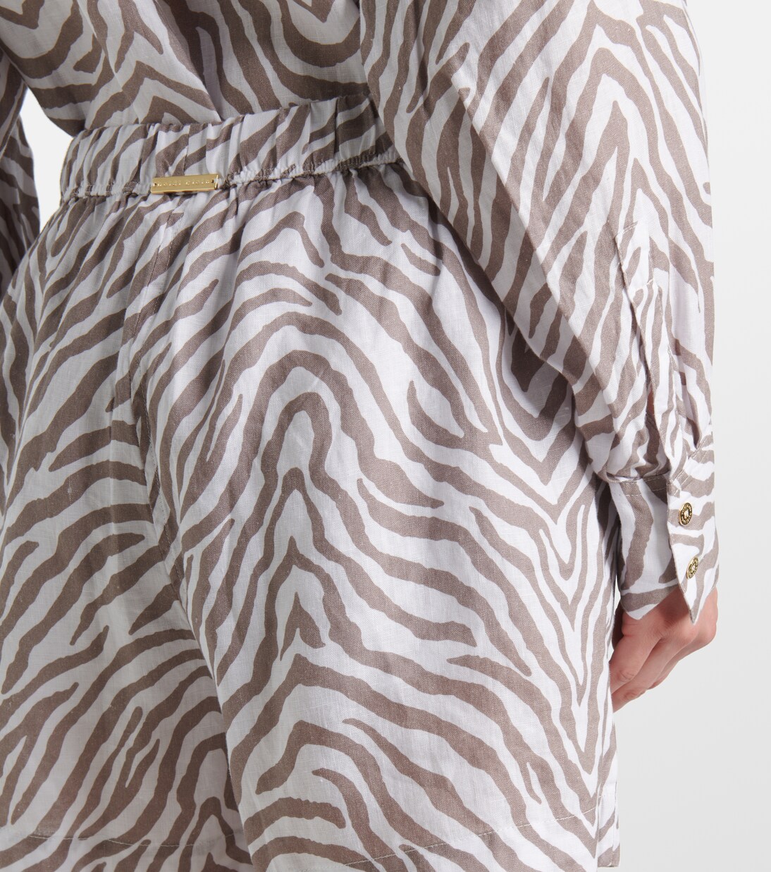 Shorts in lino con stampa zebrata | Heidi Klein