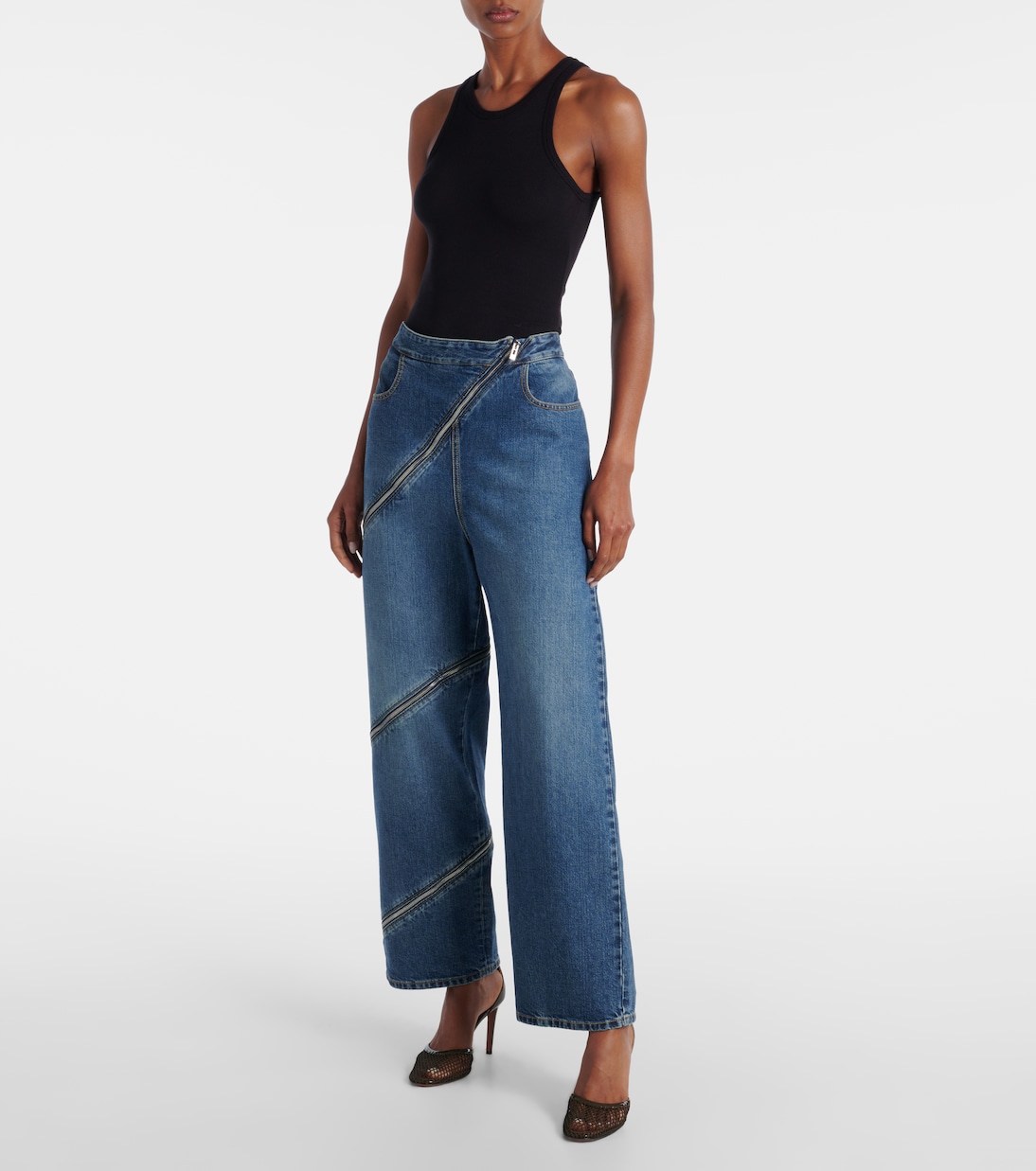 Pumps 90 aus Mesh und Lackleder | Alaïa