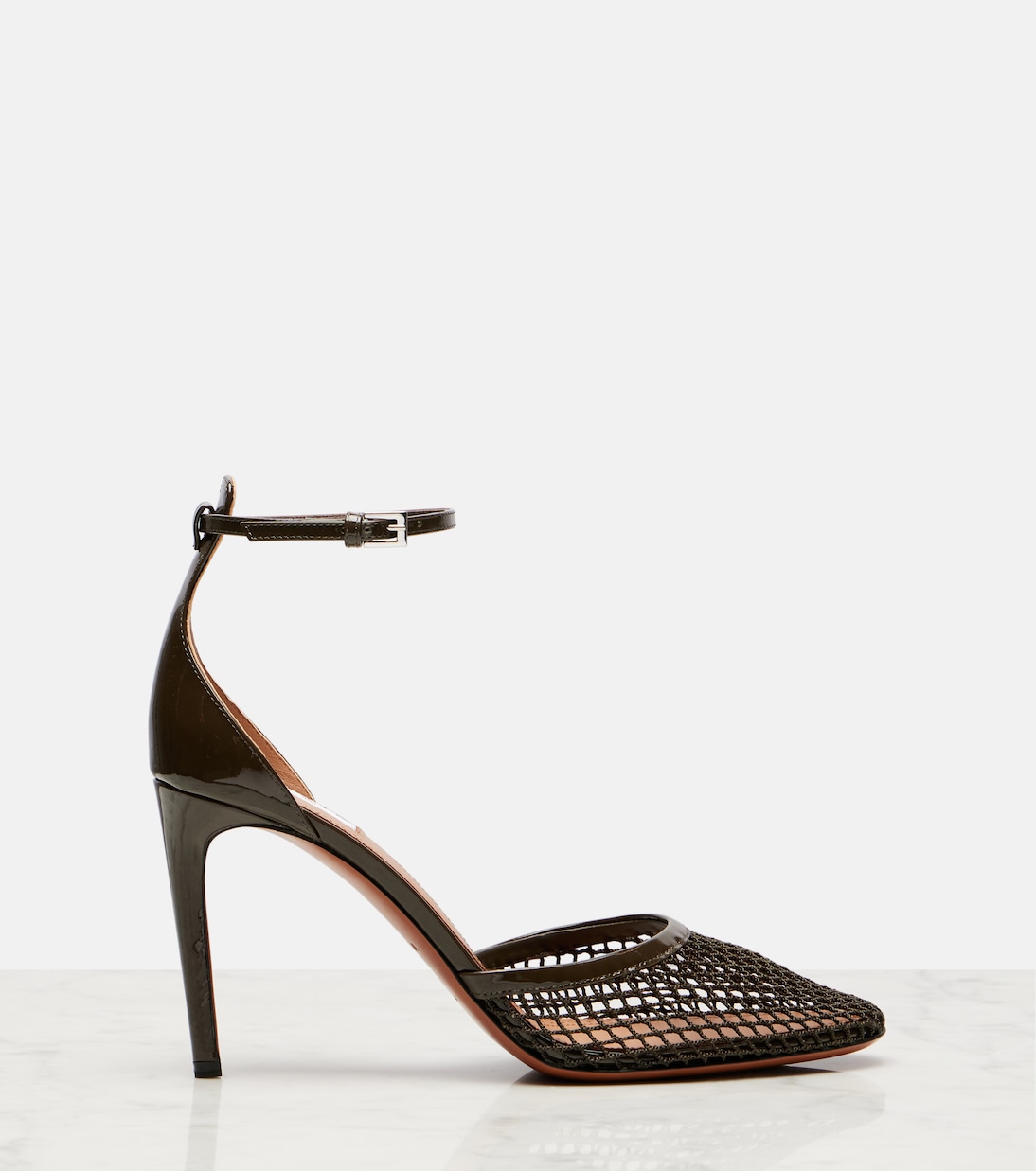 Pumps 90 aus Mesh und Lackleder | Alaïa