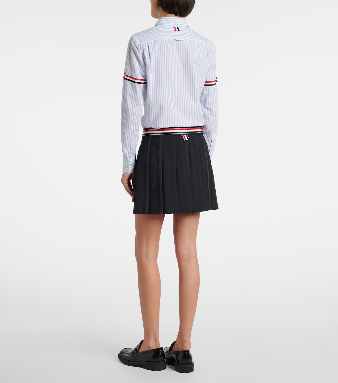 Asymmetric wool-blend miniskirt | Thom Browne