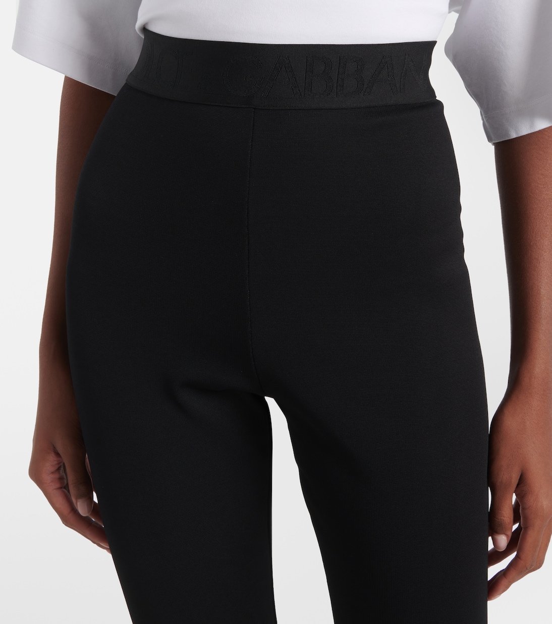 Legging à taille haute et logo | Dolce&Gabbana
