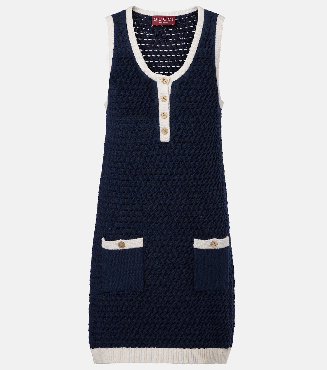 Knitted cotton-blend minidress | Gucci