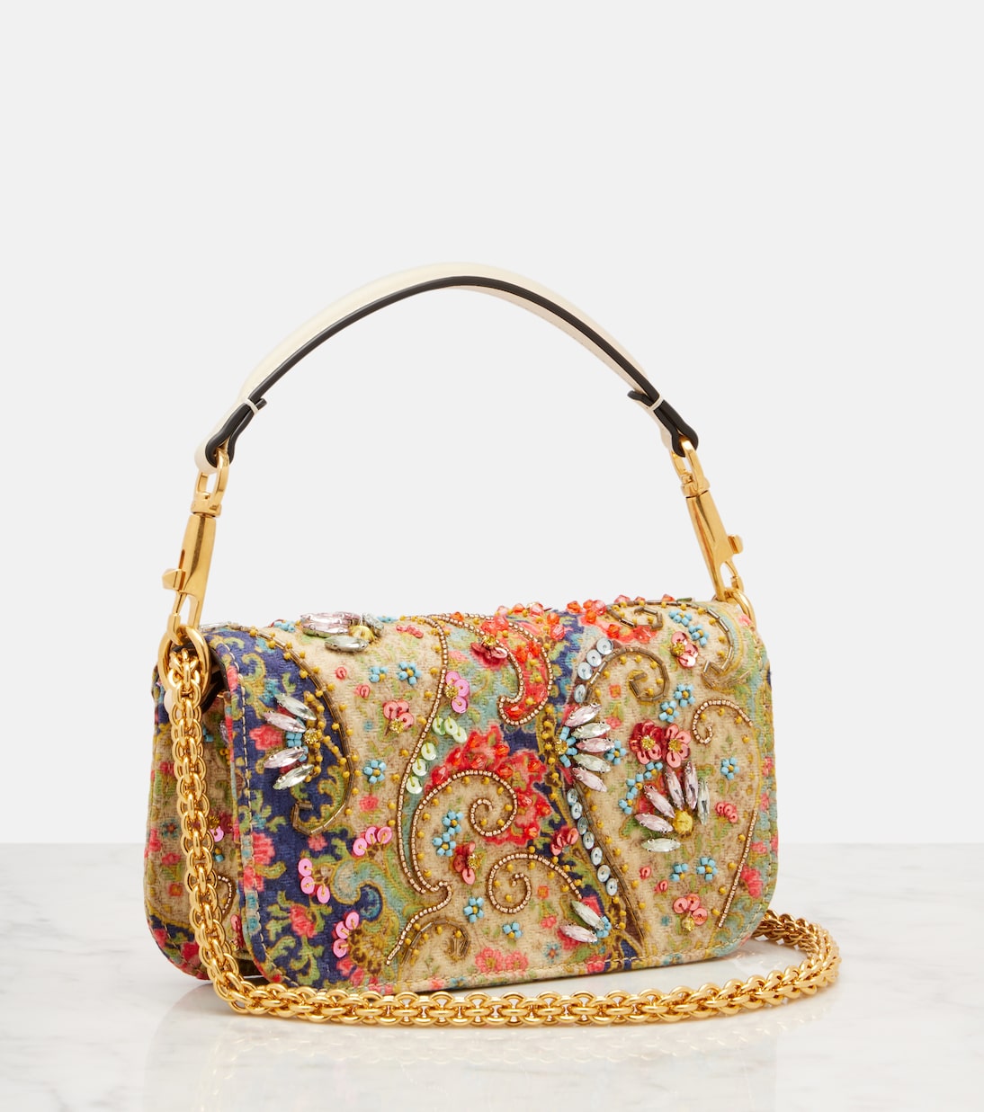 Verzierte Schultertasche Locò Small | Valentino Garavani
