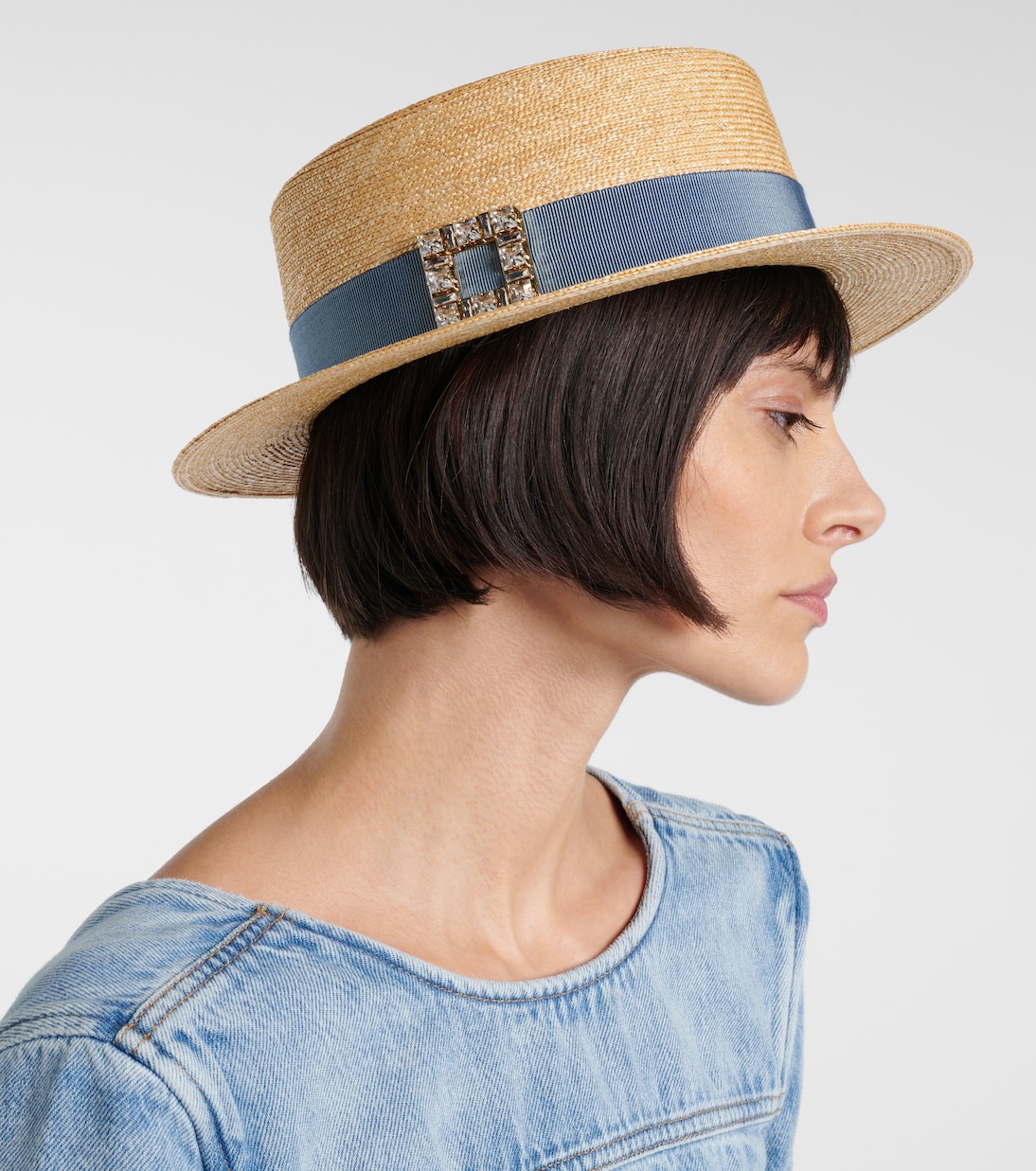 Très Vivier straw boater hat | Roger Vivier