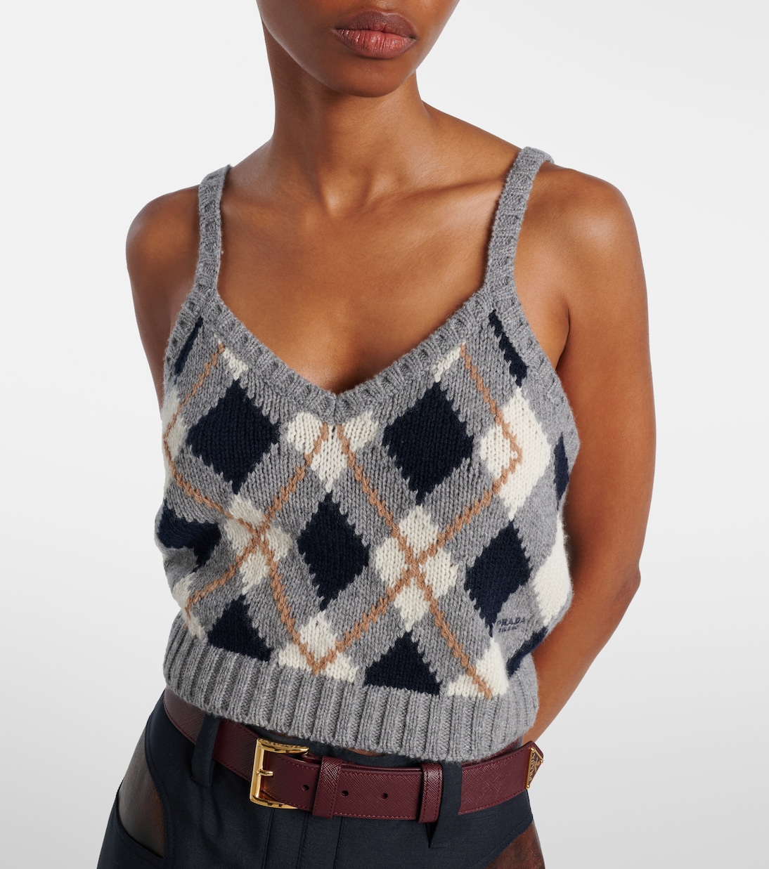 Cropped-Top aus Kaschmir | Prada