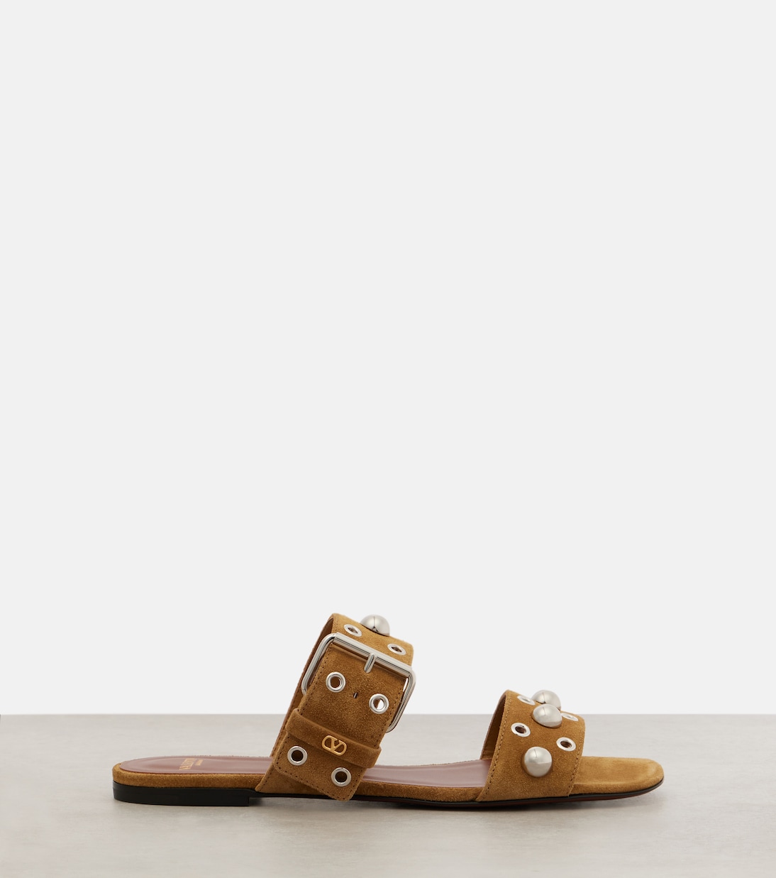 Nellcôte studded suede slides | Valentino Garavani