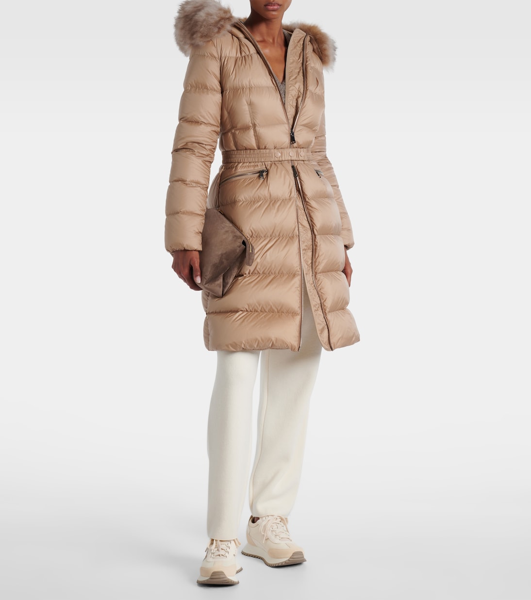 Boedic shearling-trimmed down jacket | Moncler