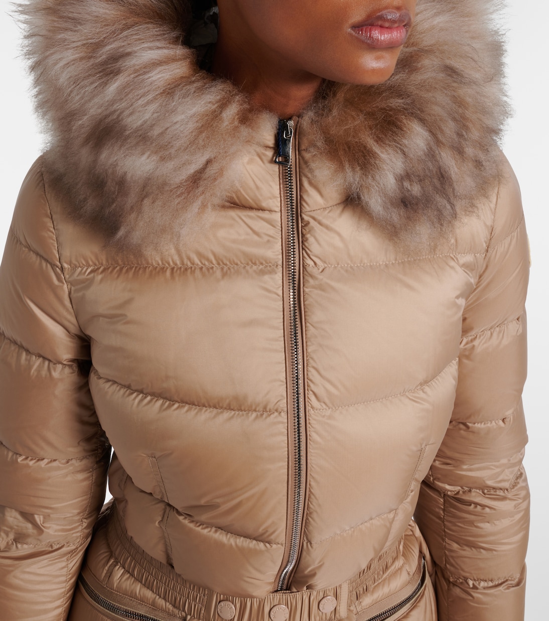 Boedic shearling-trimmed down jacket | Moncler