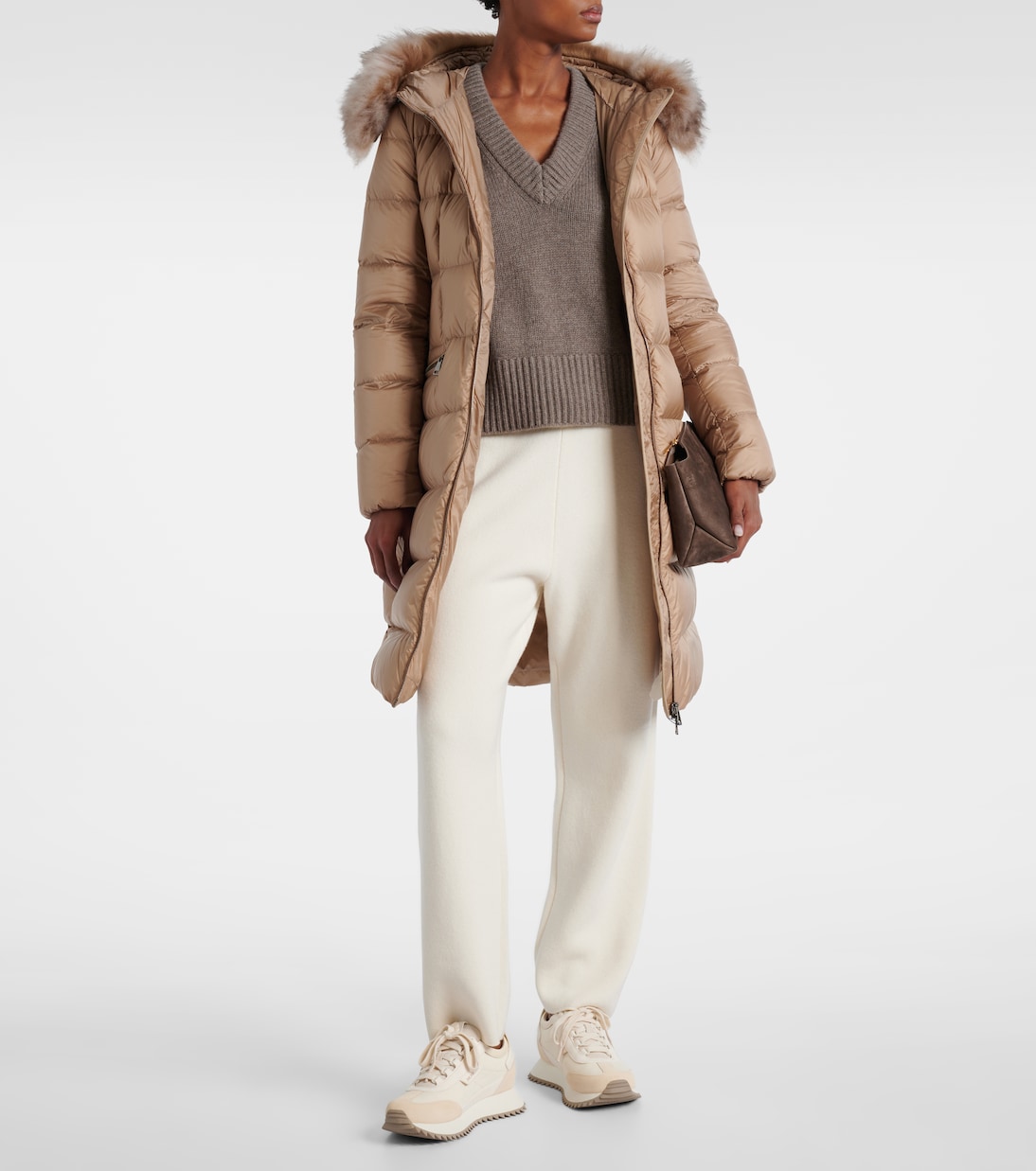 Boedic shearling-trimmed down jacket | Moncler