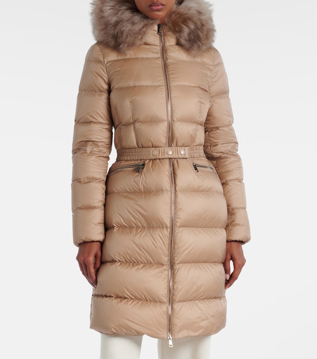 Boedic shearling-trimmed down jacket | Moncler