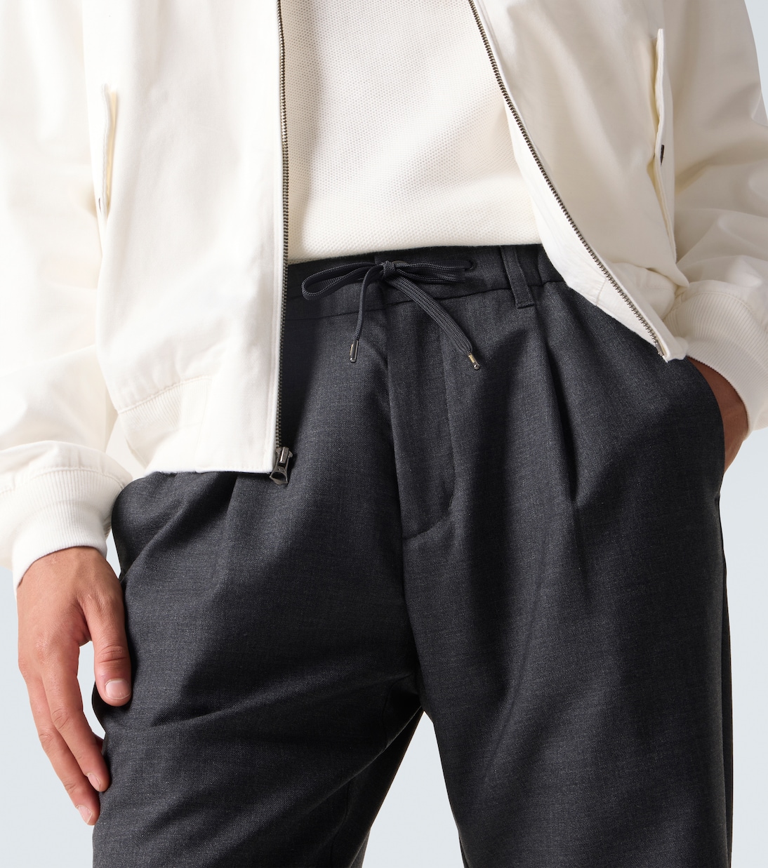Gabardine straight pants | Herno