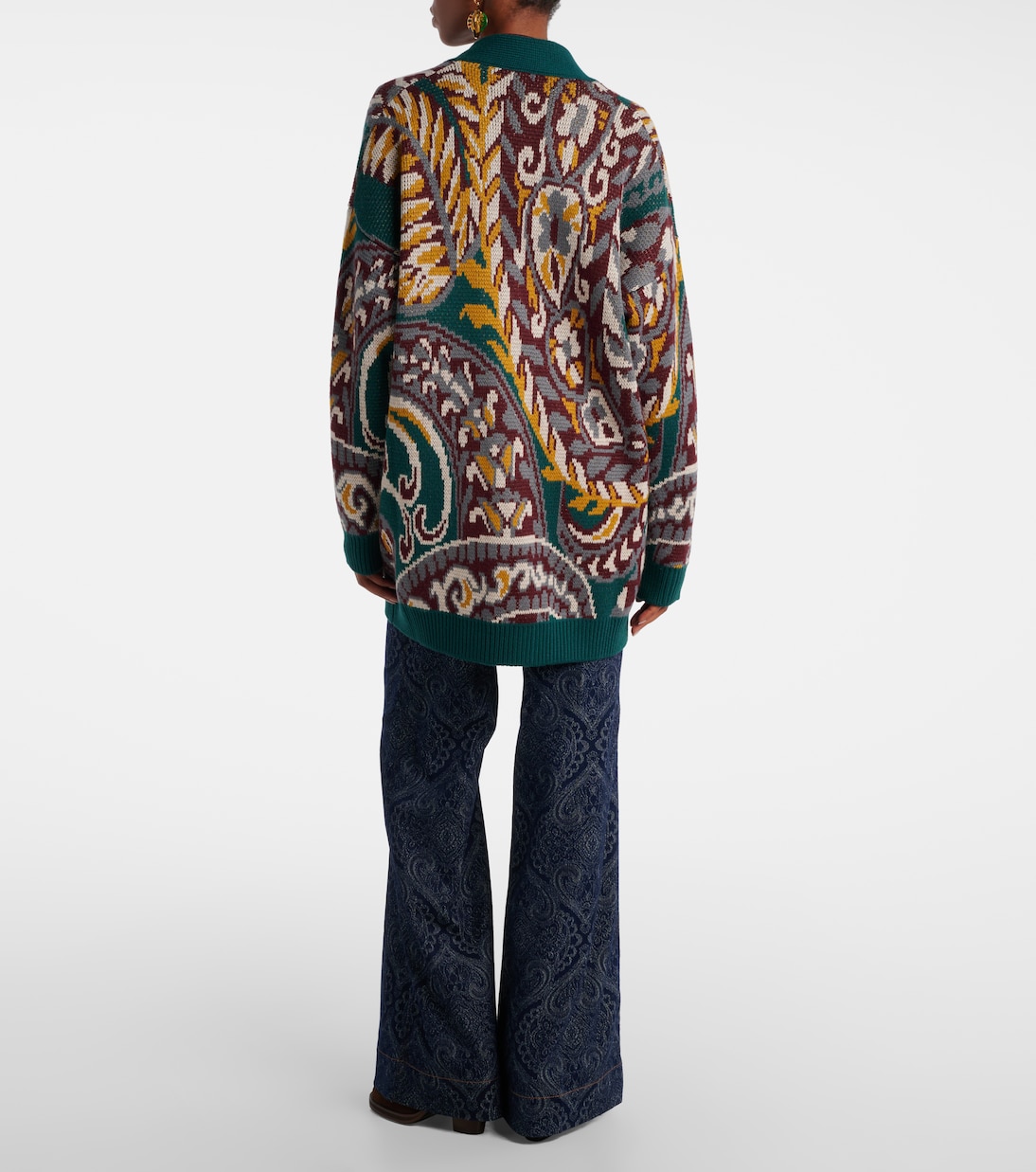 Jacquard wool-blend cardigan  | Etro