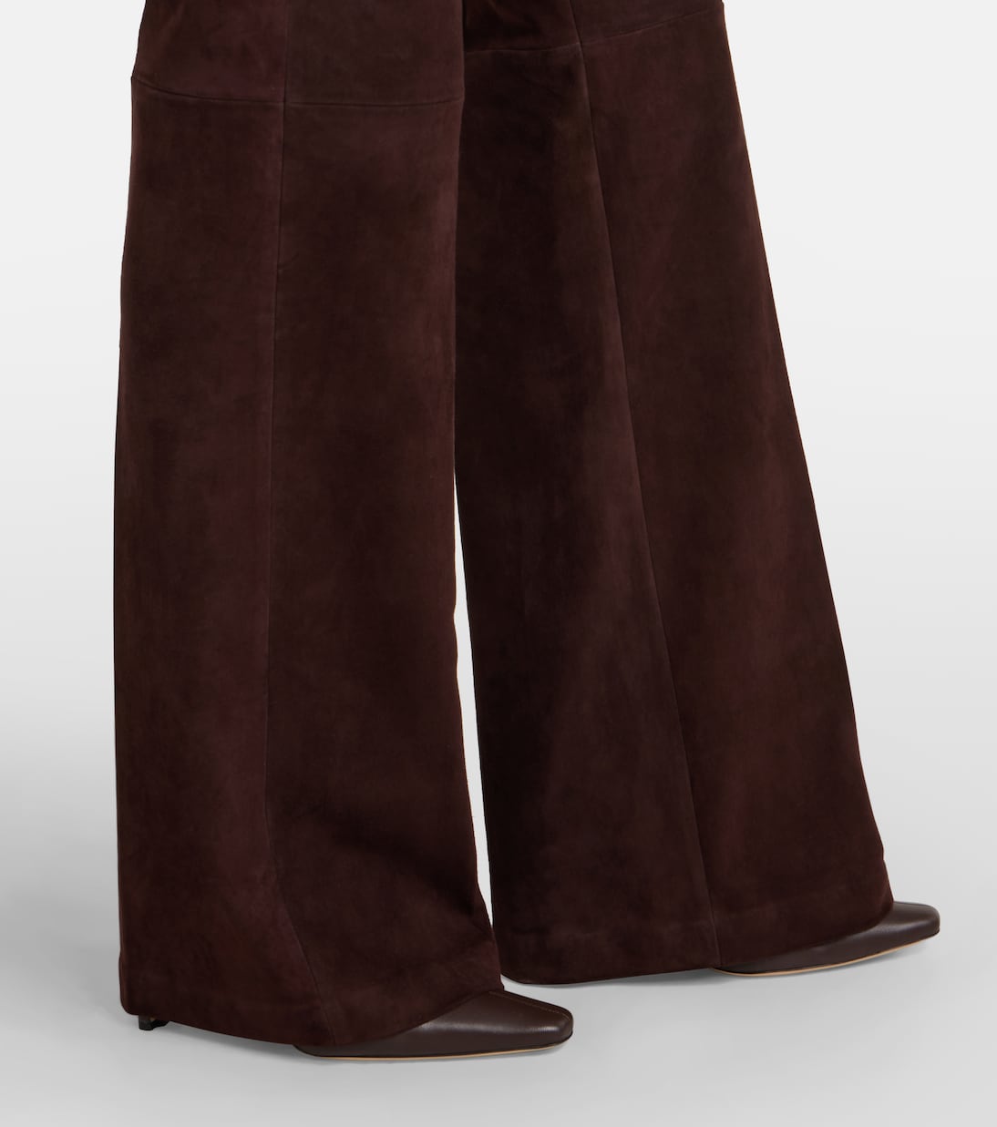 Pantalones anchos Lizzy de ante de tiro alto | Stouls
