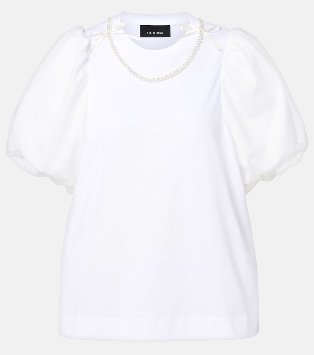 Puff-sleeve cotton jersey T-shirt | Simone Rocha