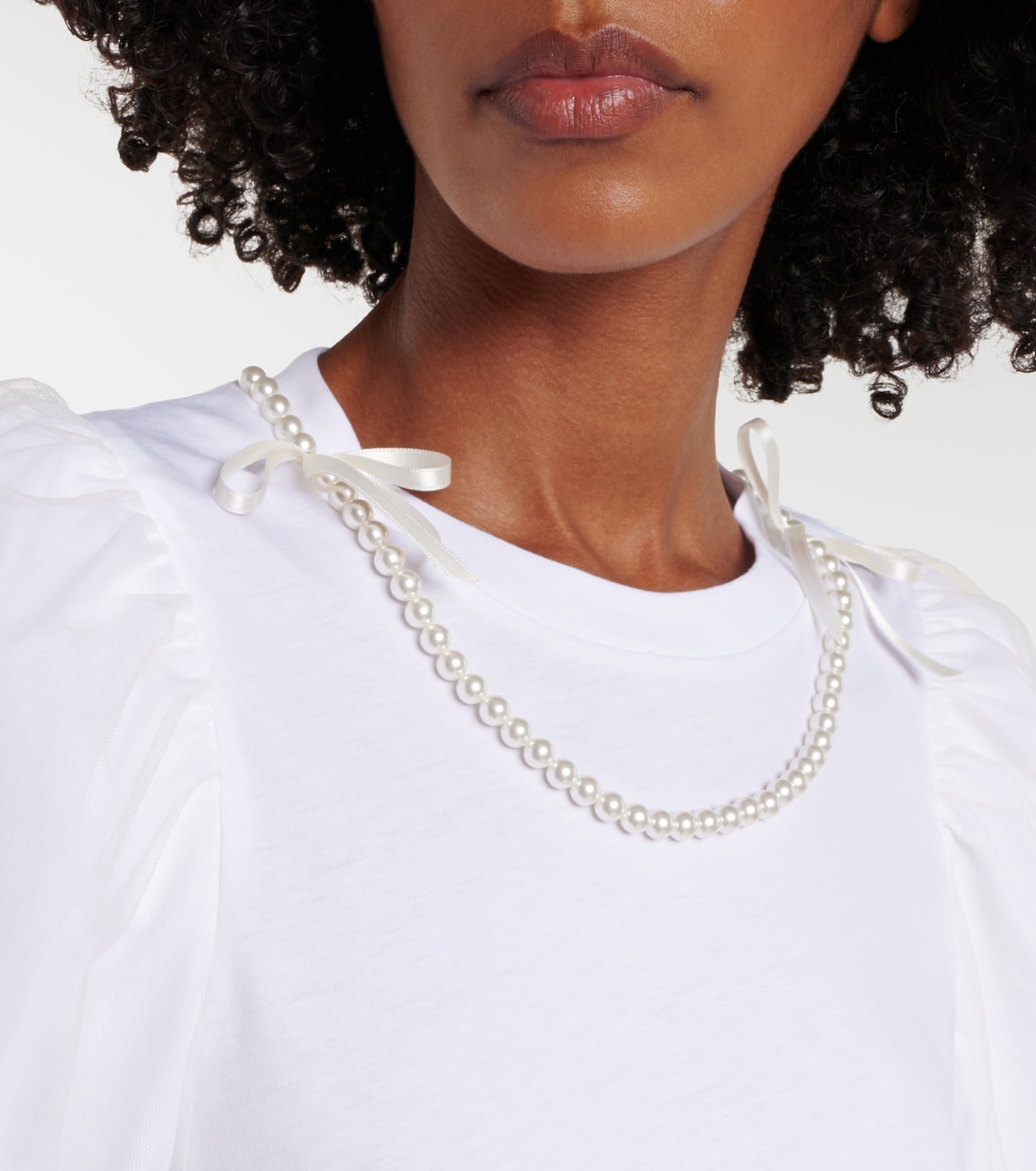 Puff-sleeve cotton jersey T-shirt | Simone Rocha