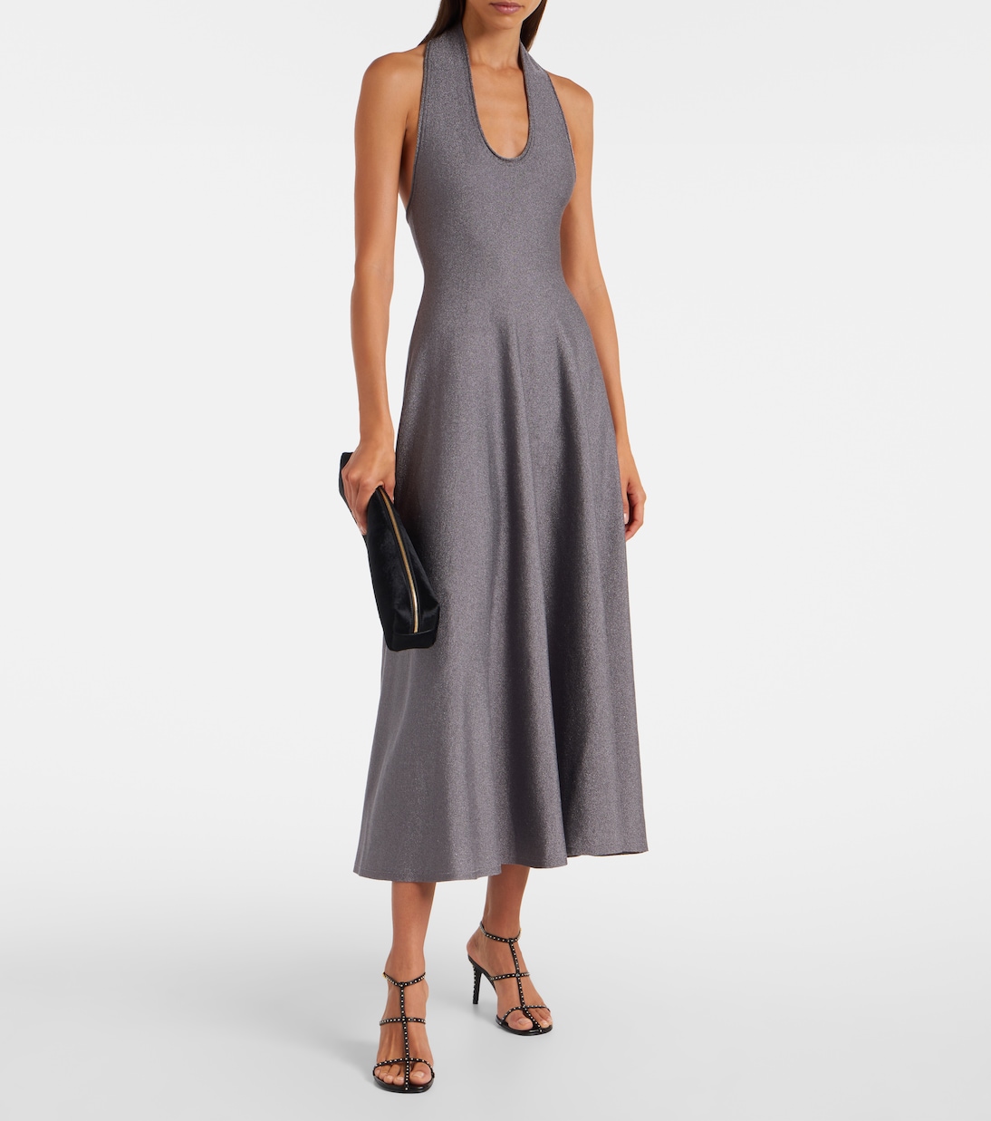 Melina halterneck lamé maxi dress | Khaite