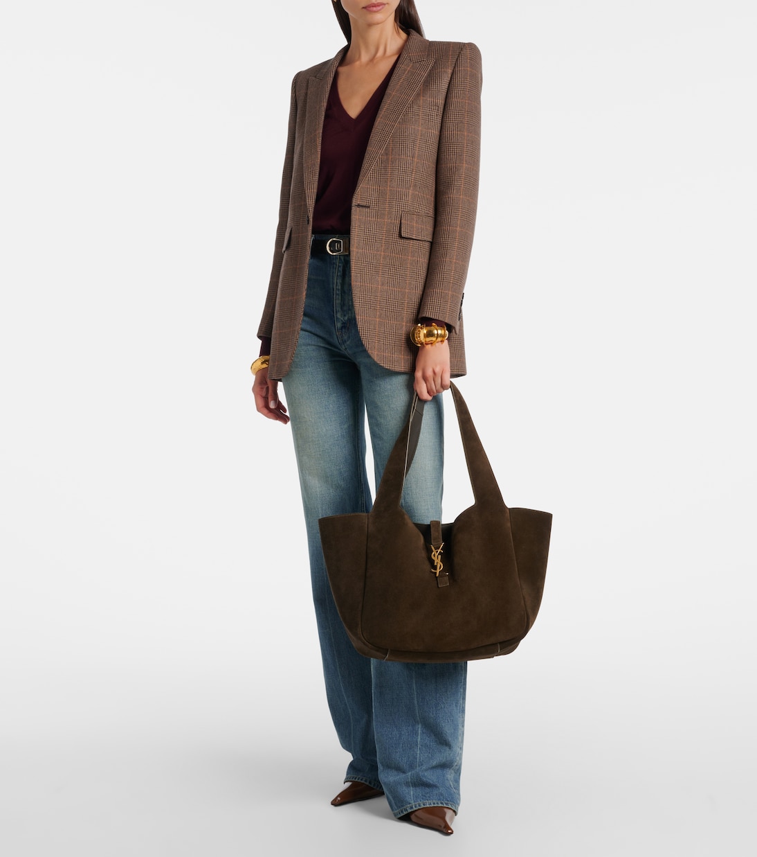 Tote Le 5 À 7 Bea aus Veloursleder | Saint Laurent