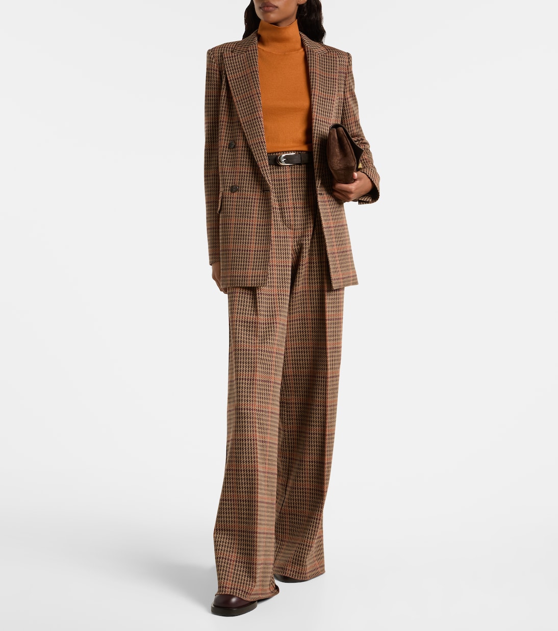 Seggio wool and cotton jersey wide-leg pants | Max Mara