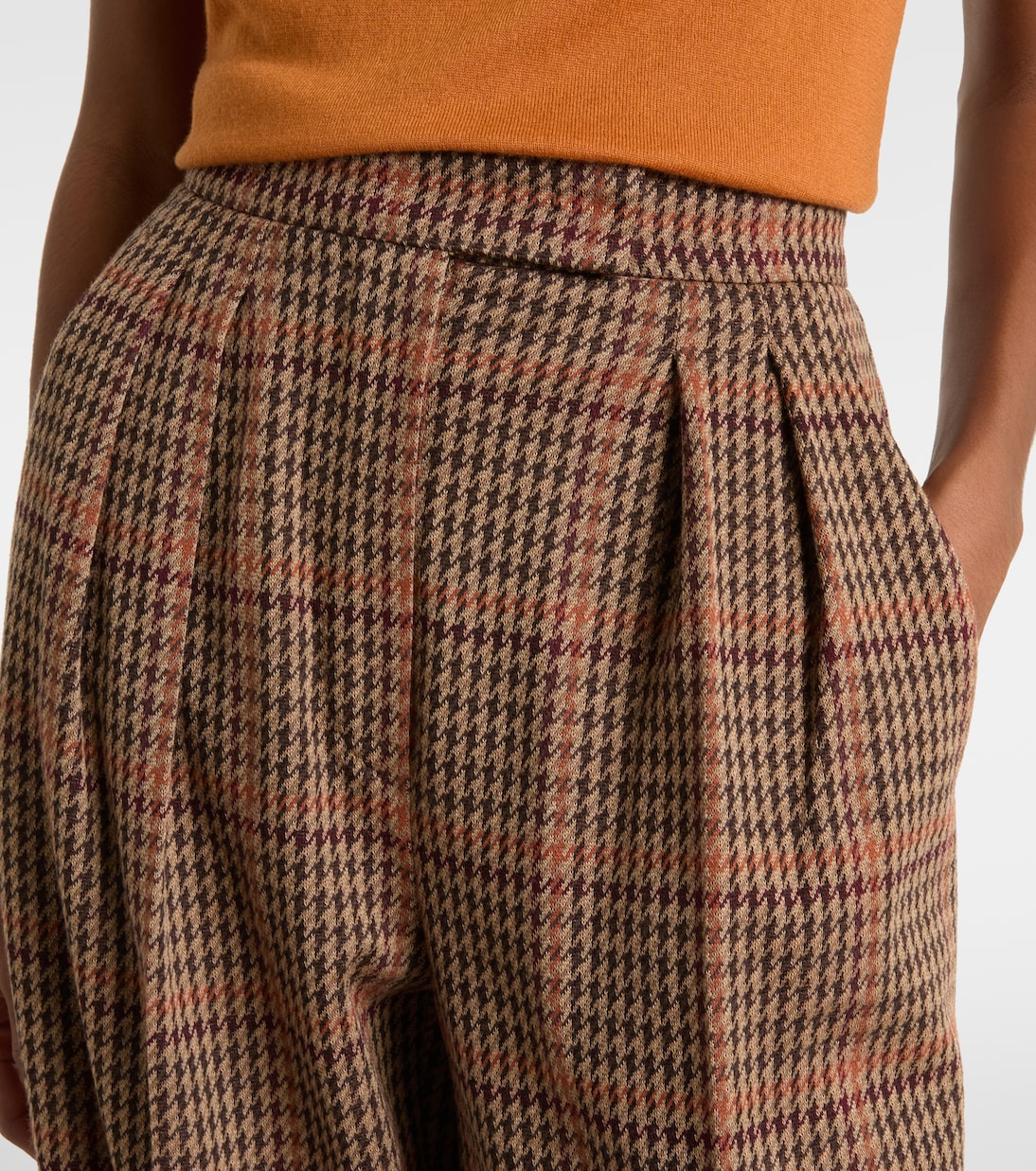 Seggio wool and cotton jersey wide-leg pants | Max Mara
